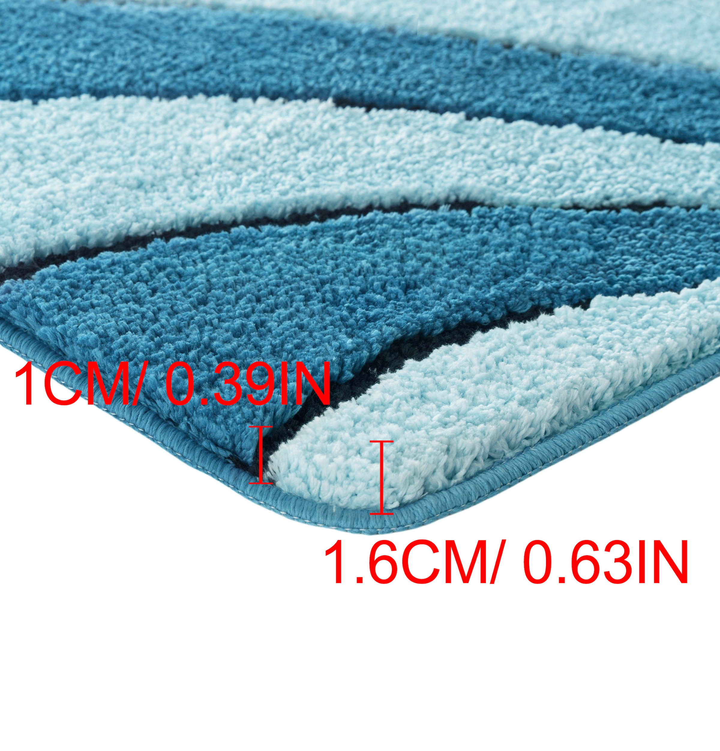 my home Badematte »Anna, Badvorleger, Badezimmer Teppich«, rutschhemmend beschichtet, fußbodenheizungsgeeignet-schnell trocknend, Badteppich, Hoch Tief Effekt, Modern, Weich, Wellen