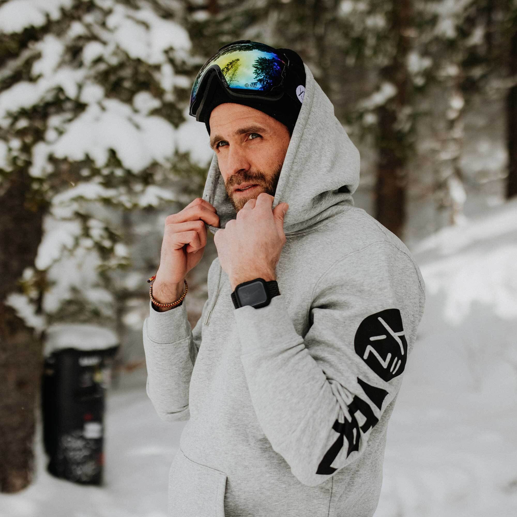 YEAZ Snowboardbrille »Ski- Snowboardbrille schwarz/rot/weiß RIDGE«