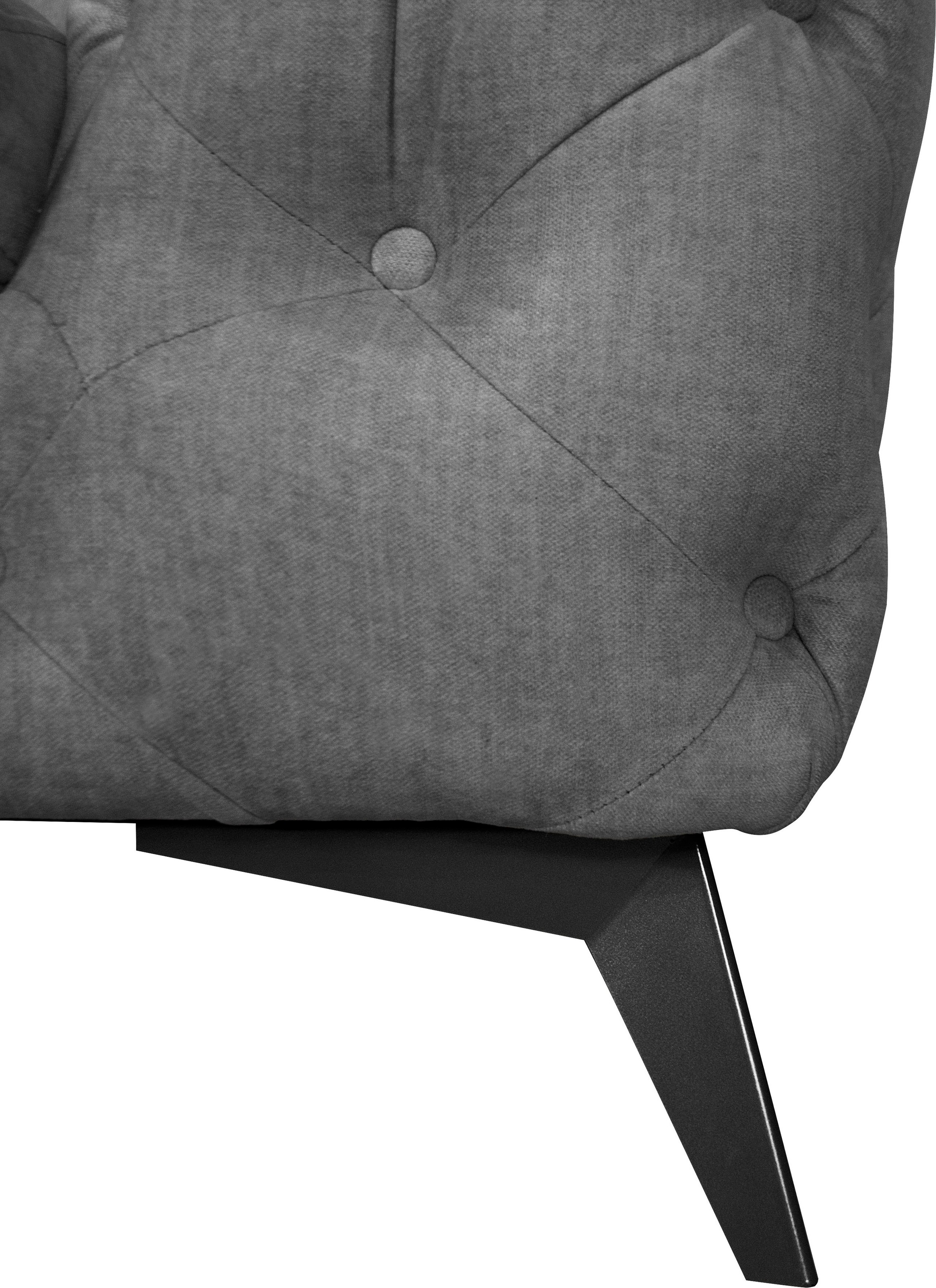 Leonique Chesterfield-Sofa »Glynis«, aufwändige Knopfheftung, moderne Chesterfield Optik, Fußfarbe wählbar