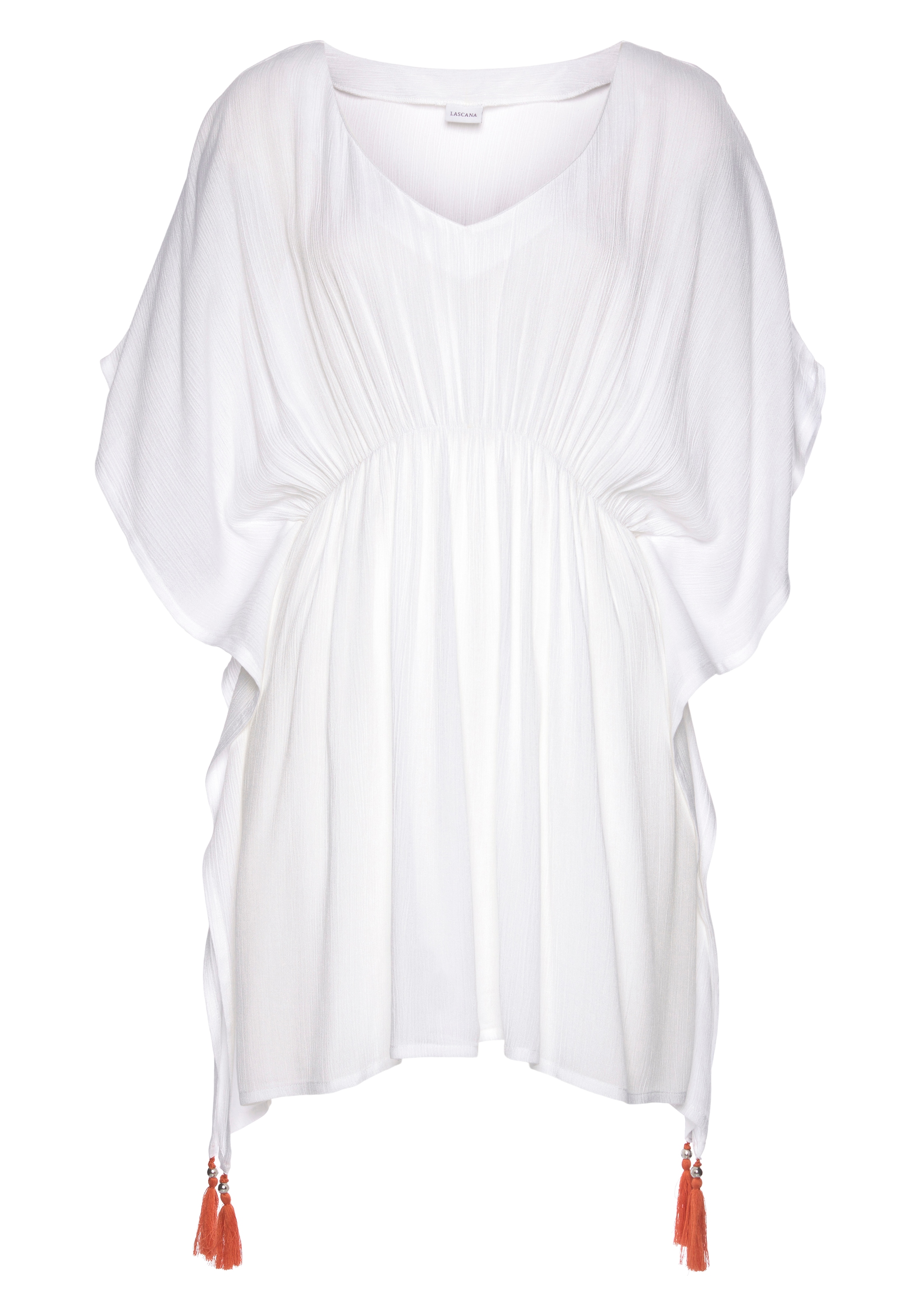 LASCANA Tunika, aus gekreppter Viskose, bei Blusenkleid, Strandmode, ♕ transparent