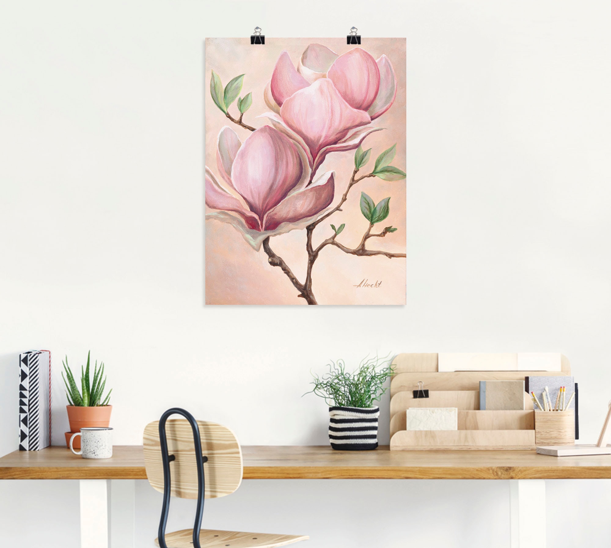Artland Wandbild »Magnolienblüten« Blumen 1 Stk. tlg. als Leinwandbild, Poster in verschied. Größen