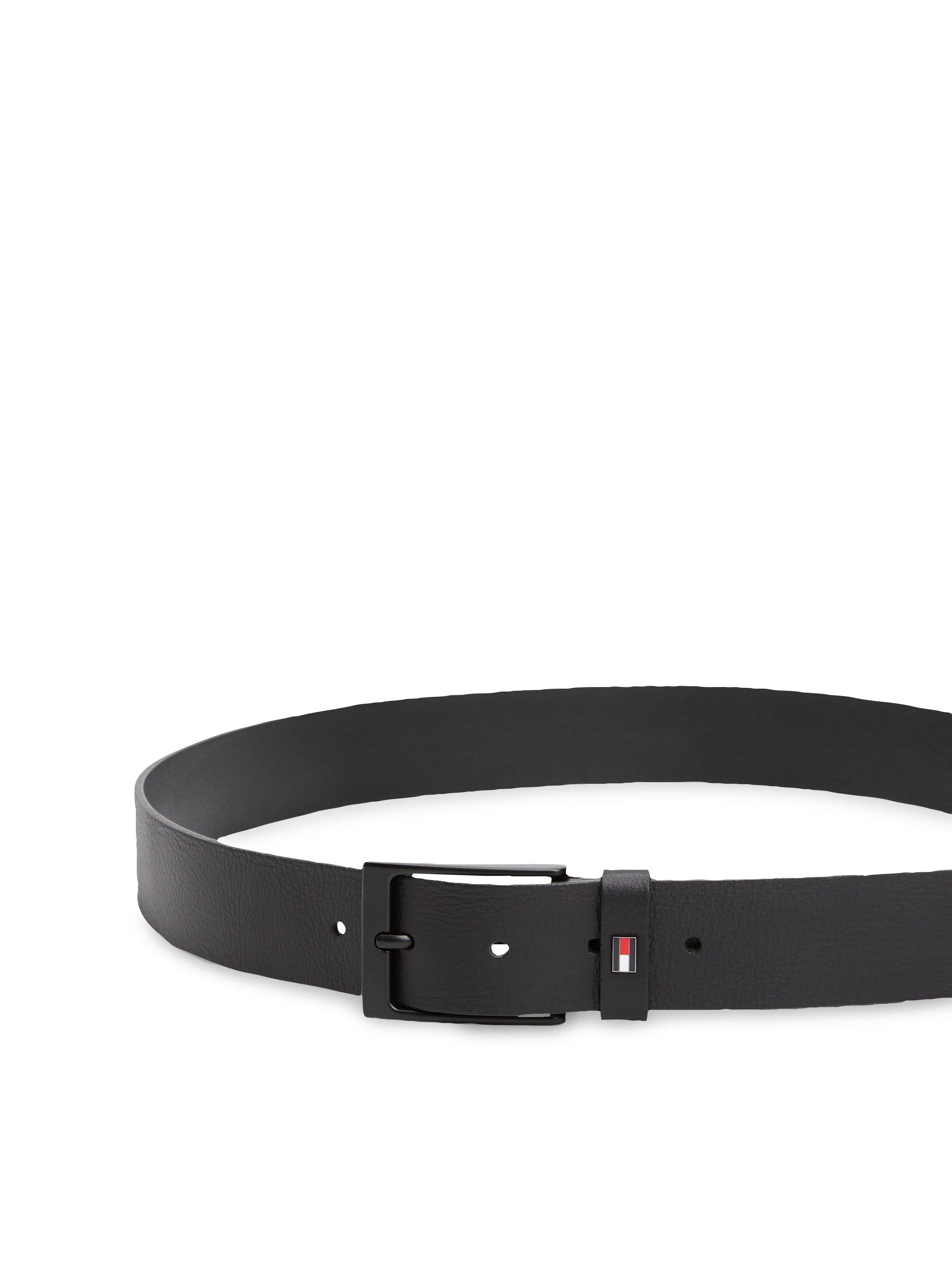 Tommy Hilfiger Ledergürtel »LAYTON 3.5«, Metallpatch, Einfachdornschließe