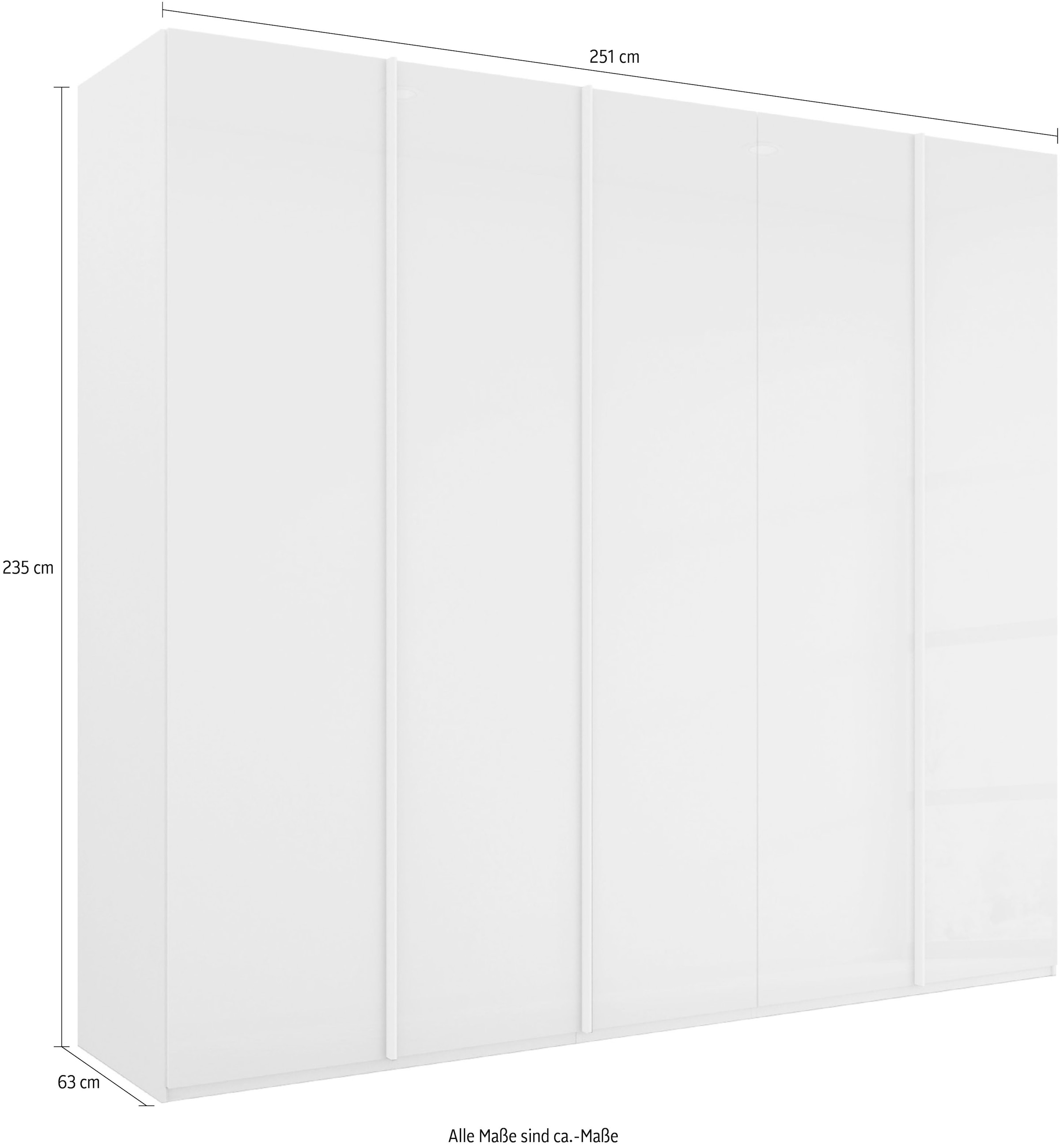 rauch Drehtürenschrank »Skat Meridian«, Glasfront, inkl. Innenspiegel und 4 Innenschubladen