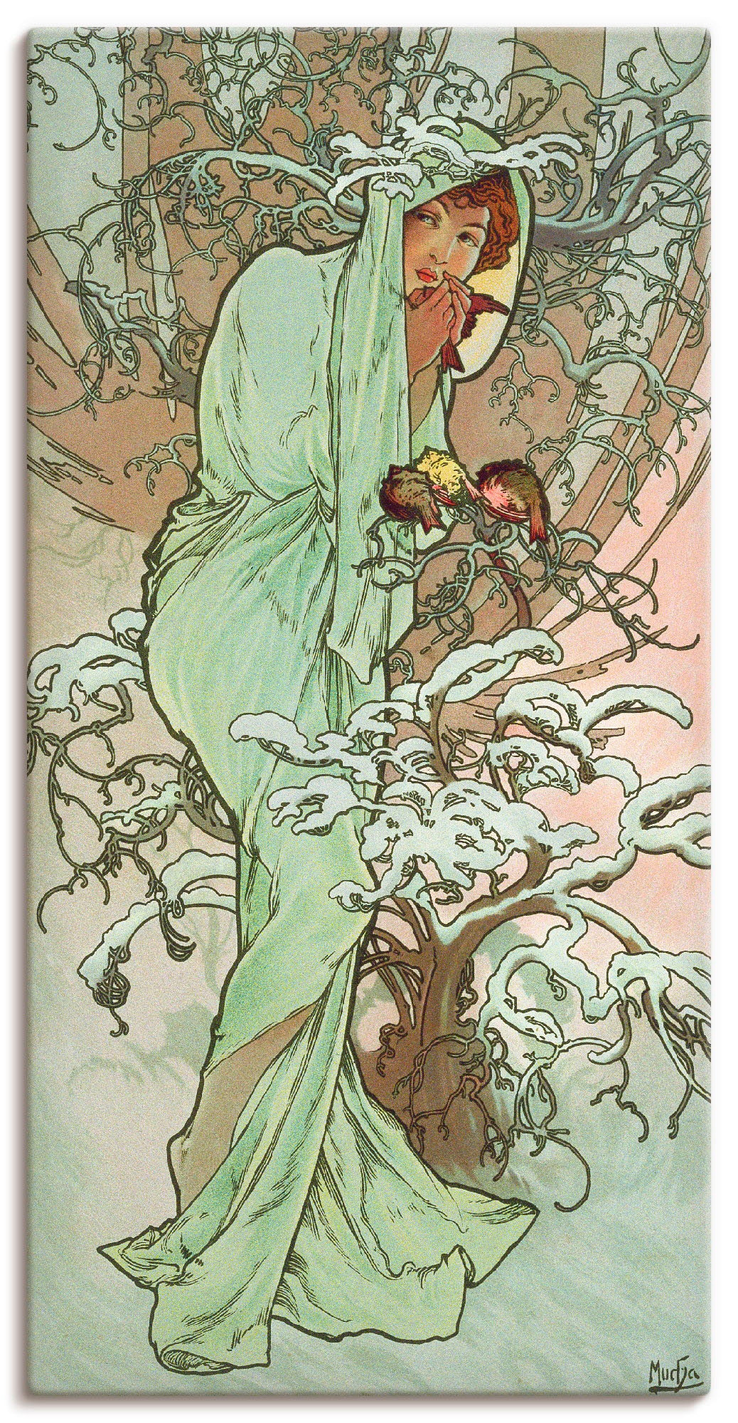 Leinwandbild »Hiver (Winter), 1896«, Frau, (1 St.), auf Keilrahmen gespannt