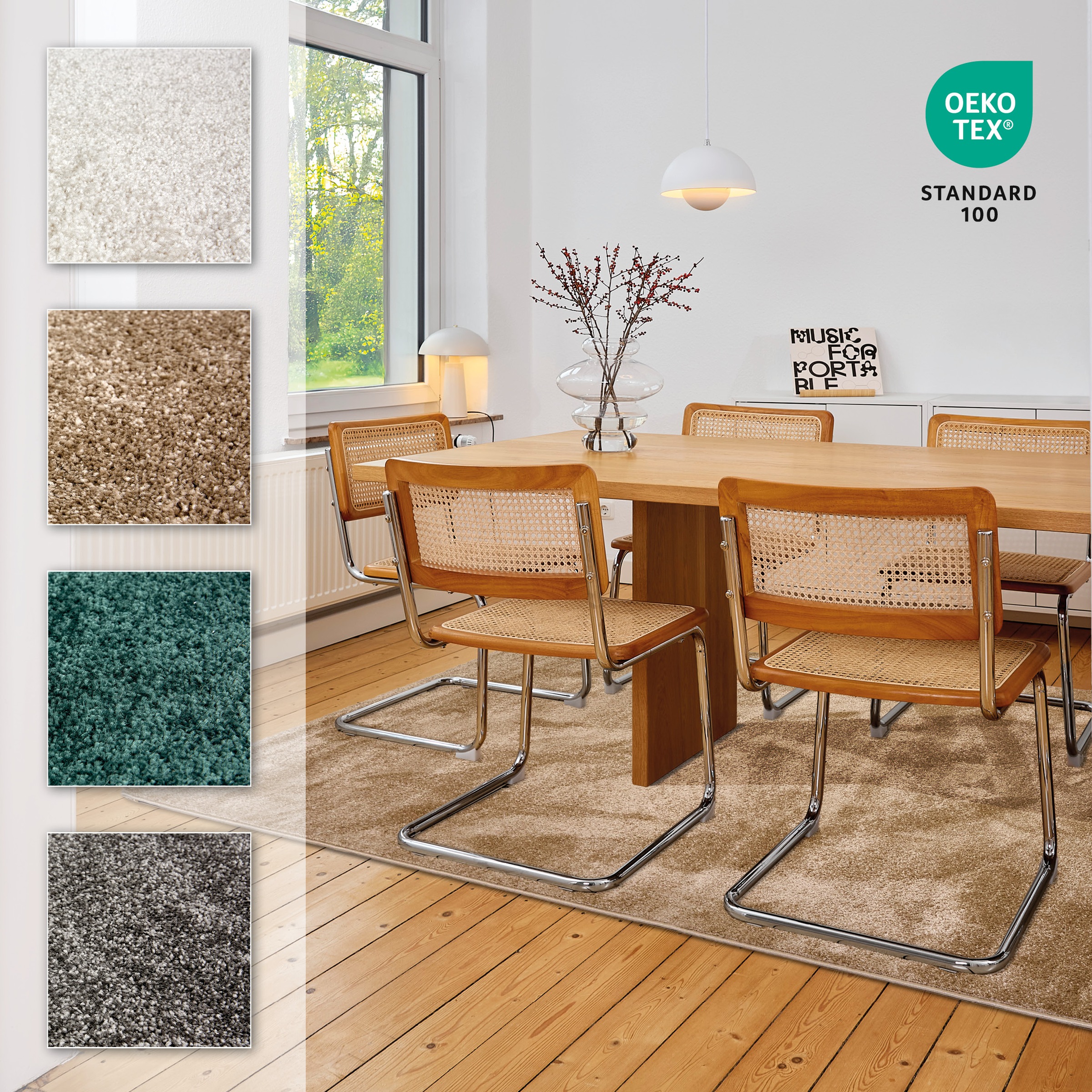 ASTRA Teppich »Sam 250« rechteckig 8 mm Höhe weicher Kurzflor, Wohnzimmer, Schlafzimmer