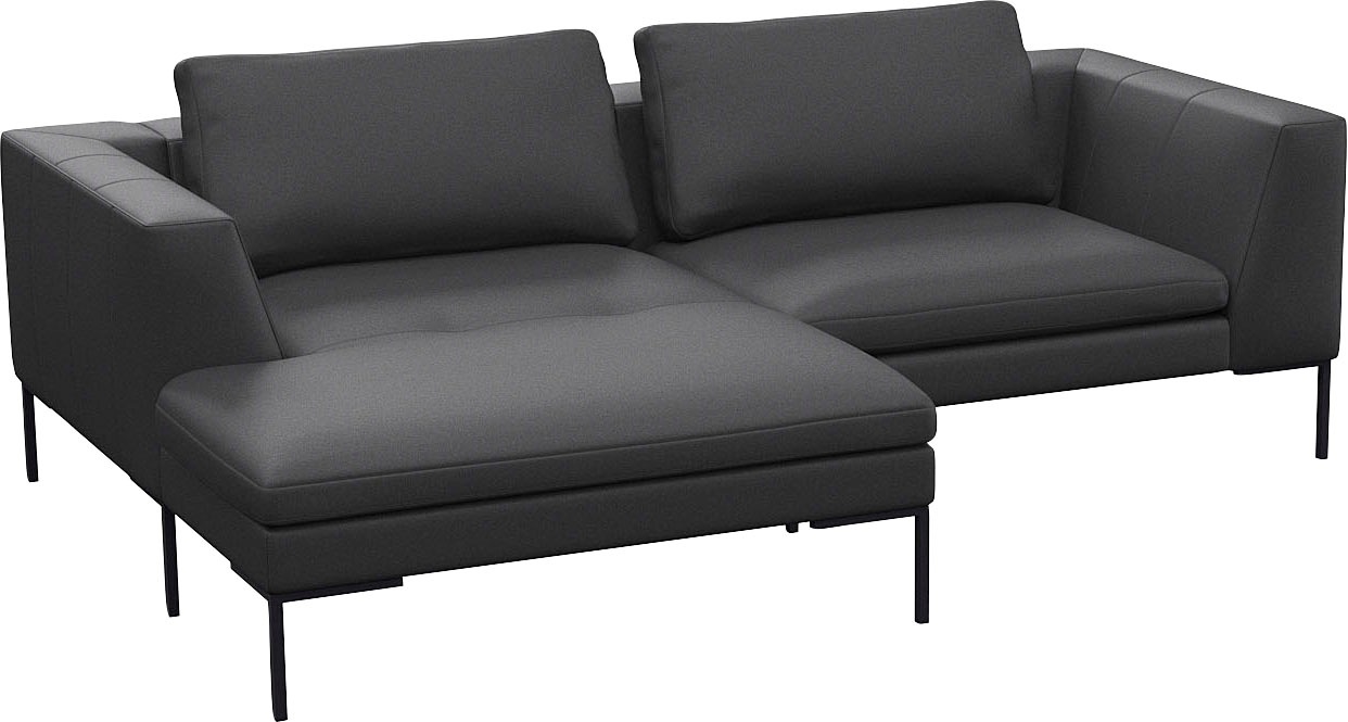 FLEXLUX Ecksofa »Loano, superbequemer Sitzkomfort durch Kaltschaum im Sitz, L-Form«, modernes Sofa, frei im Raum stellbar, lose Kissen, hoher Fuß