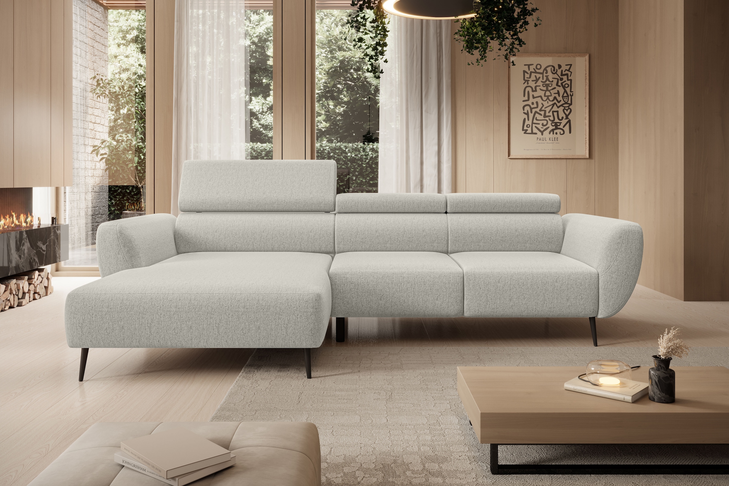 WERK2 Ecksofa »Alisson, mit elektrischer Sitztiefenverstellung, L-Form, Breite 277 cm« Alisson – flexibler Komfort mit modernem Design und smarten Details.