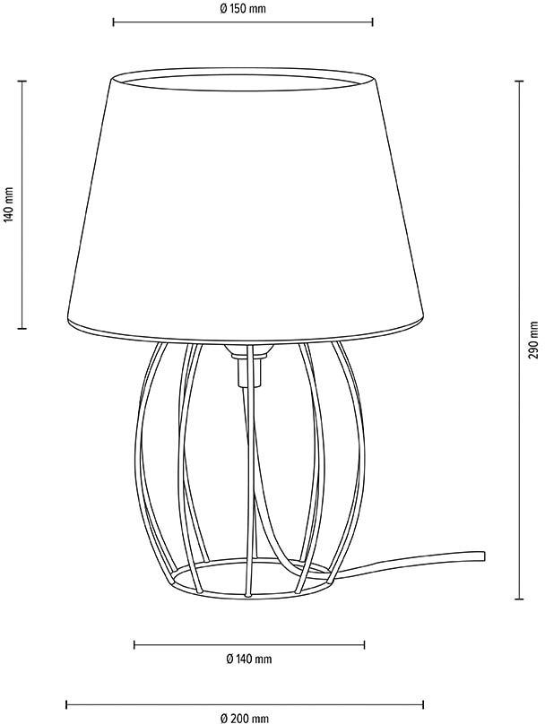 Places of Style Tischleuchte »Scafati«, | aus XXL Schirm Jahren online Garantie Stoff mit 1 Tischlampe kaufen 3 flammig-flammig, mit