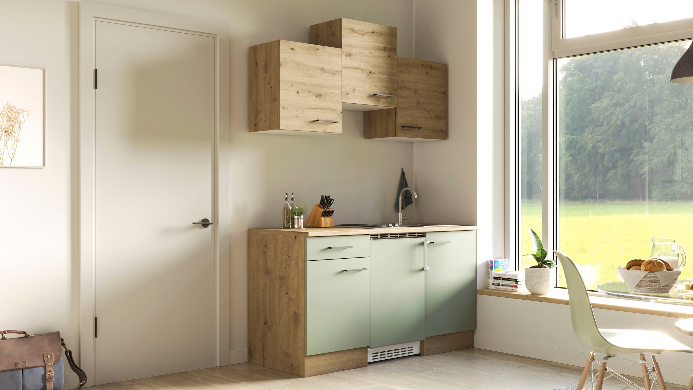 Flex-Well Küchenzeile »Cara« mit E-Geräten, Gesamtbreite 150,5 cm, in weiten Farben erhältlich