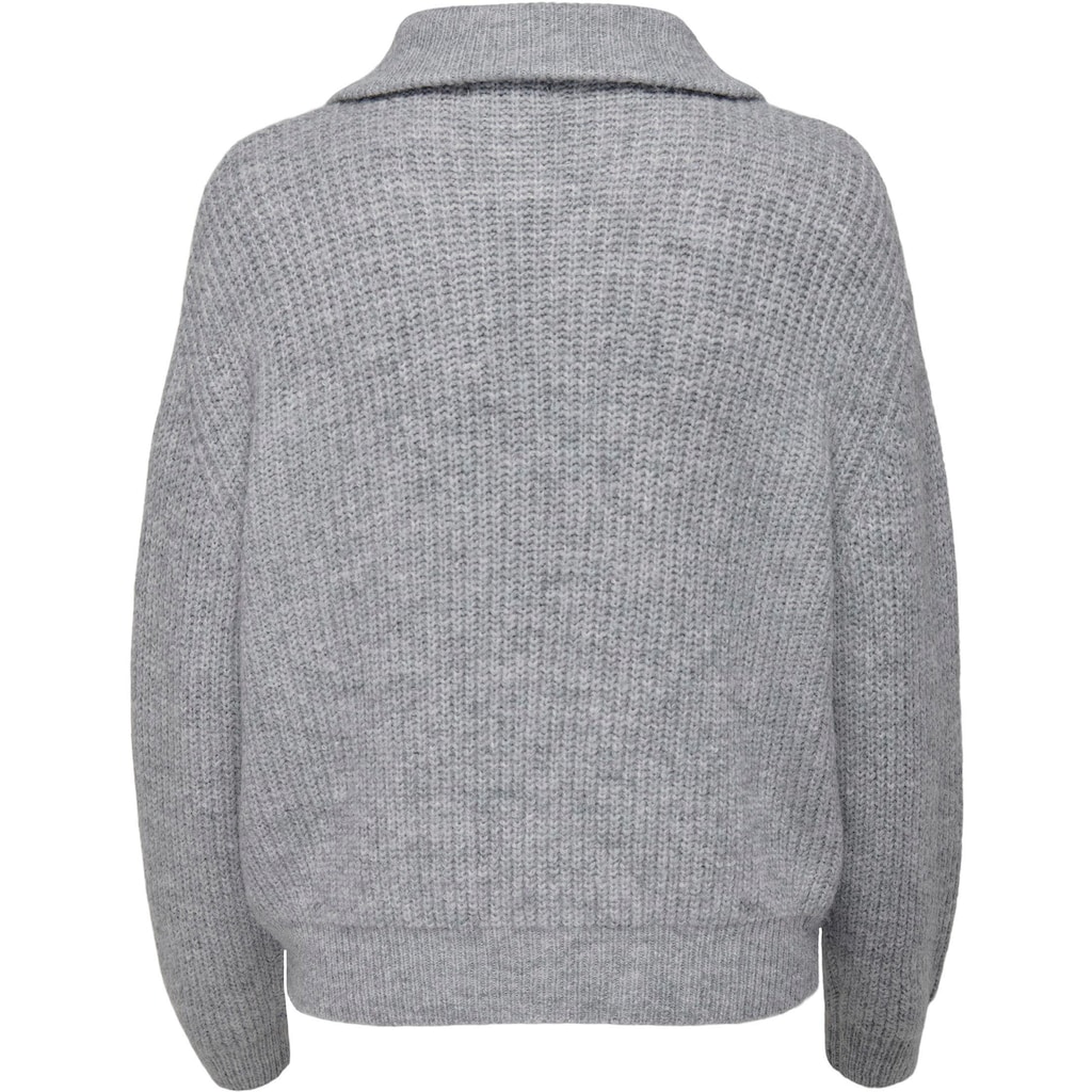 ONLY Strickpullover »ONLBAKER L/S ZIP PULLOVER KNT NOOS«