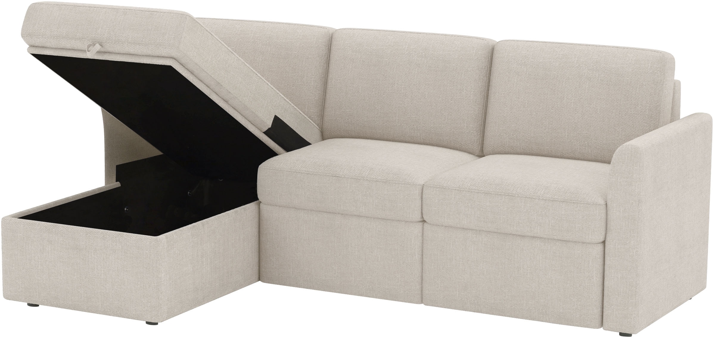 Dorel Home Ecksofa »NORDHUS, L-Form, 200 cm, Recamiere rechts/links montierbar« mit Stauraum, feiner Webstoff-Bezug