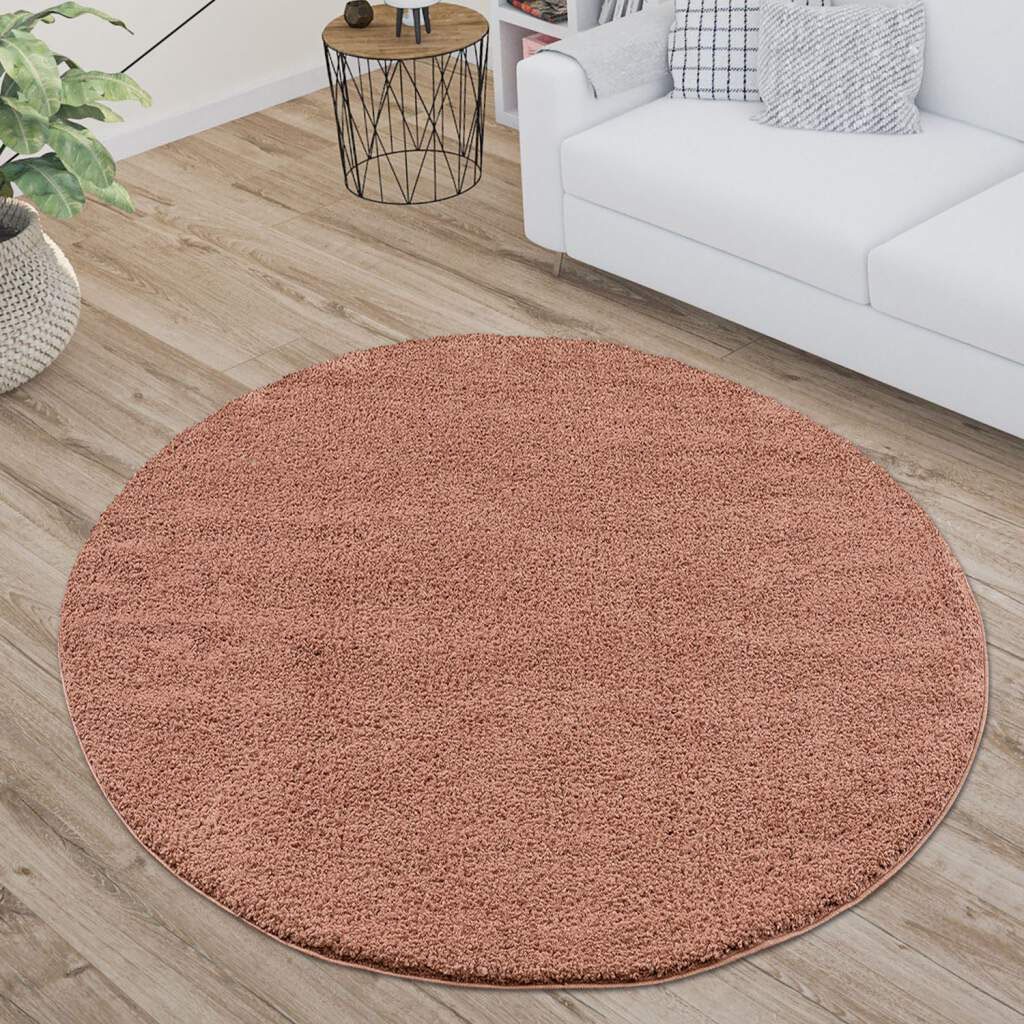 Carpet Farben Shaggy rund, Teppich, besonders Polyester City »Plainy«, Uni Hochflor-Teppich weich,