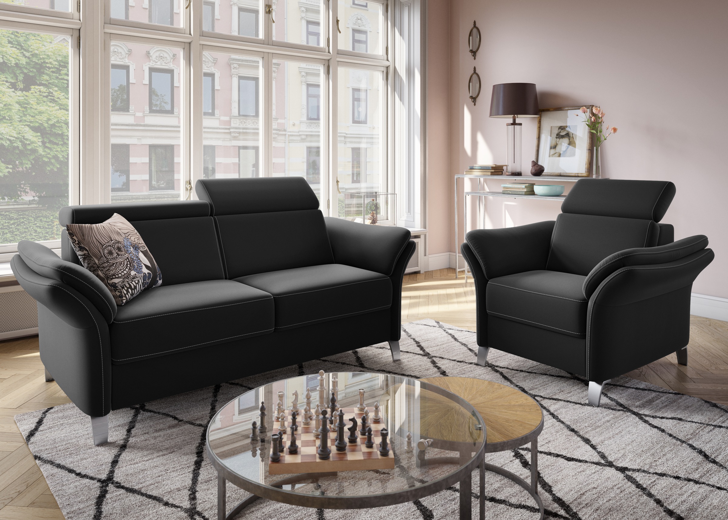 sit&more Sessel »Vincenzo« inklusive Kopfteilverstellung