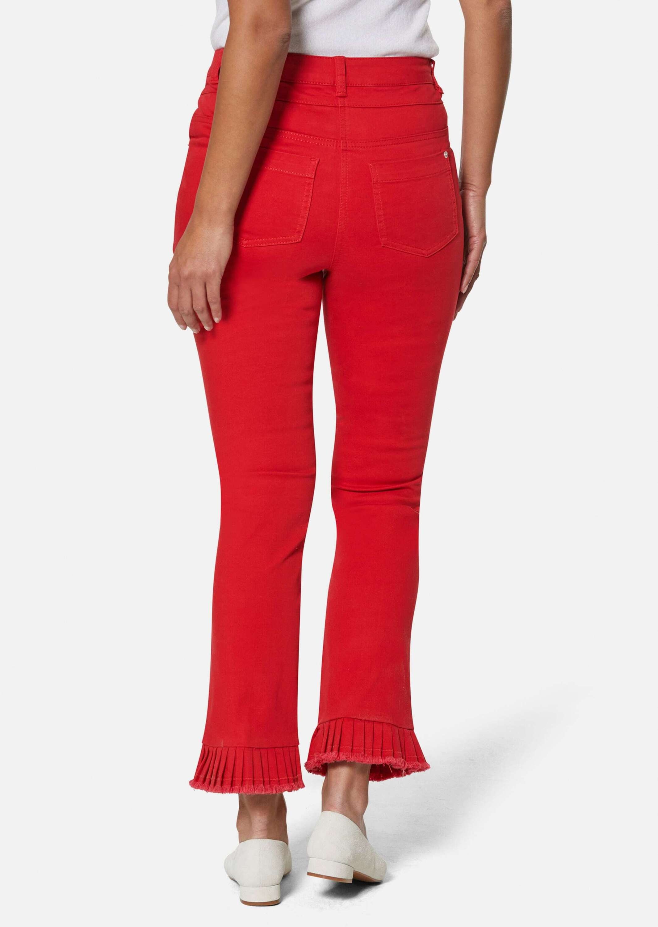 MADELEINE Regular-fit-Jeans »Jeans Jeans mit Plissee-Saum«