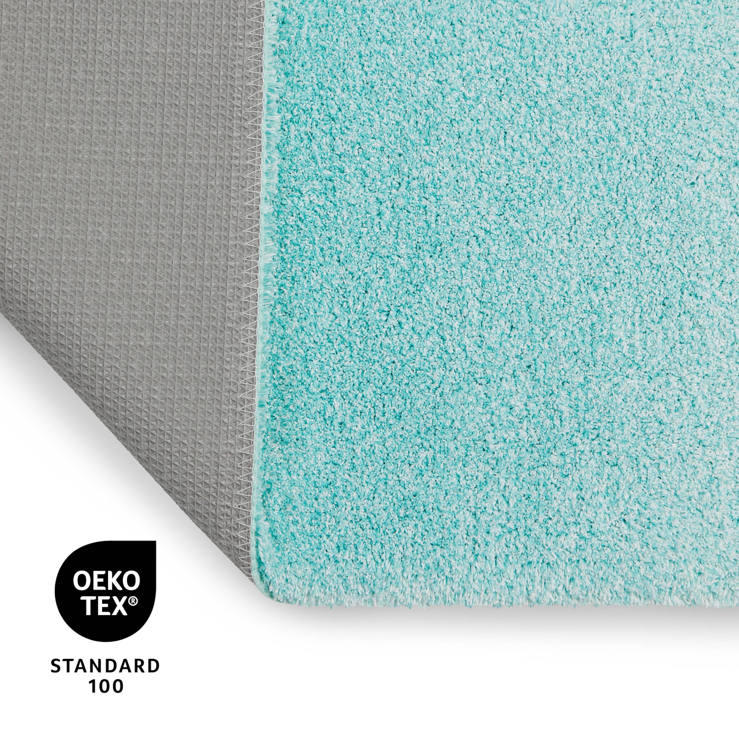 my home Badematte »Utta«, rutschhemmend beschichtet, schnell trocknend, Badteppich, getuftet, mit modernem Farbverlauf, flauschig, hochflor