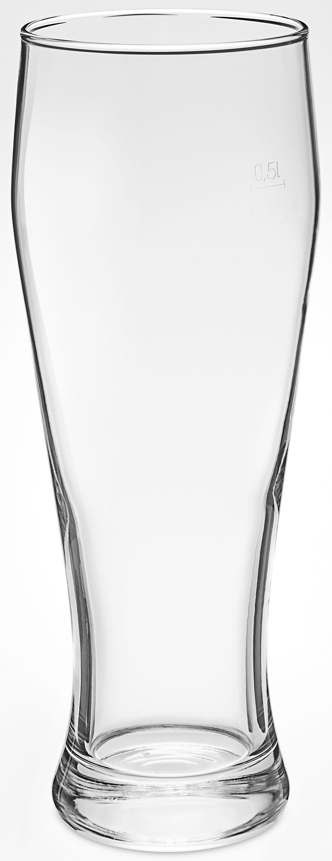 van Well Bierglas »Weizenbierglas«, (Set, 6 tlg., 6 Weizenbiergläser 0,5l), 0,5 L, geeicht, spülmaschinenfest, Gastronomiequalität, 6-tlg.