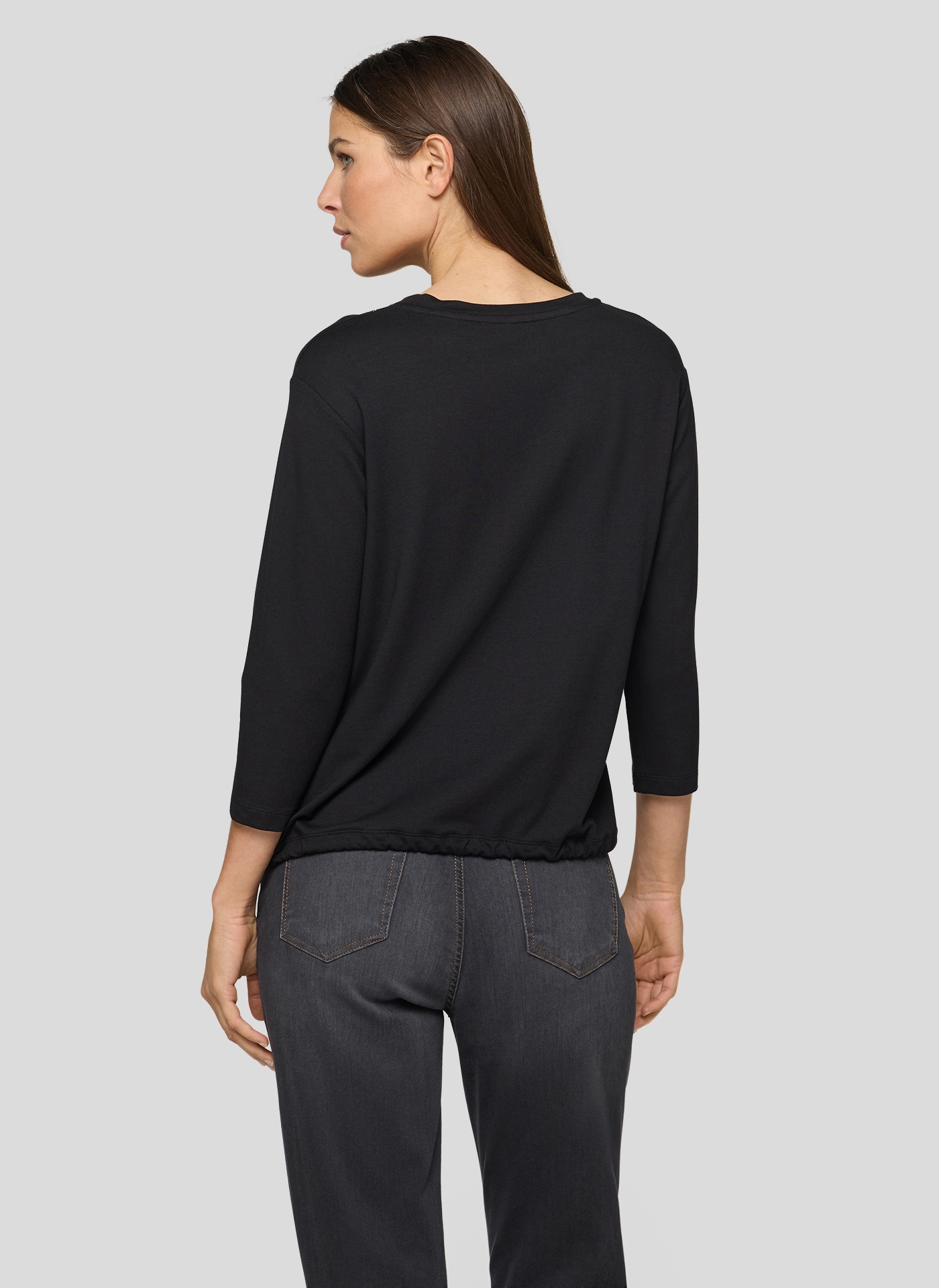 Rabe 3/4-Arm-Shirt mit Frontprint und Nieten