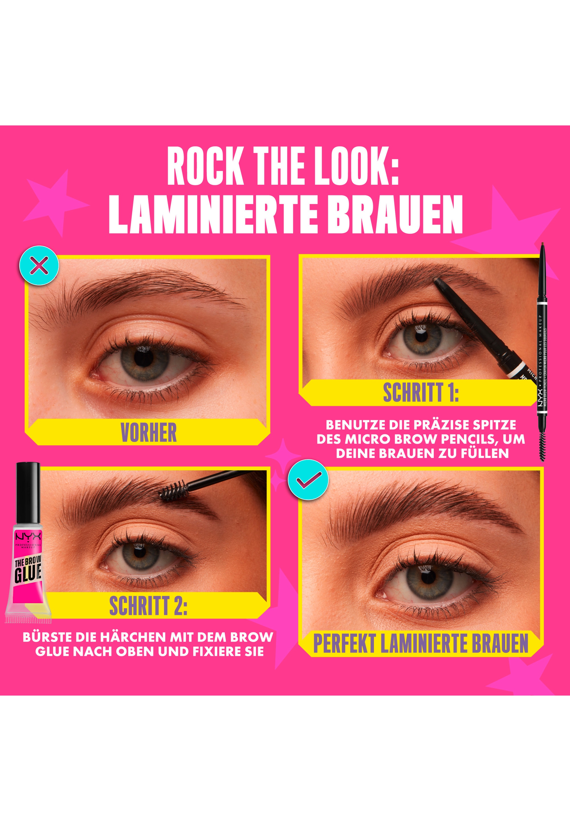 NYX PROFESSIONAL MAKEUP Augenbrauenpflege »THE BROW GLUE INSTANT BROW STYLER« für extremen Halt von bis zu 16 Stunden