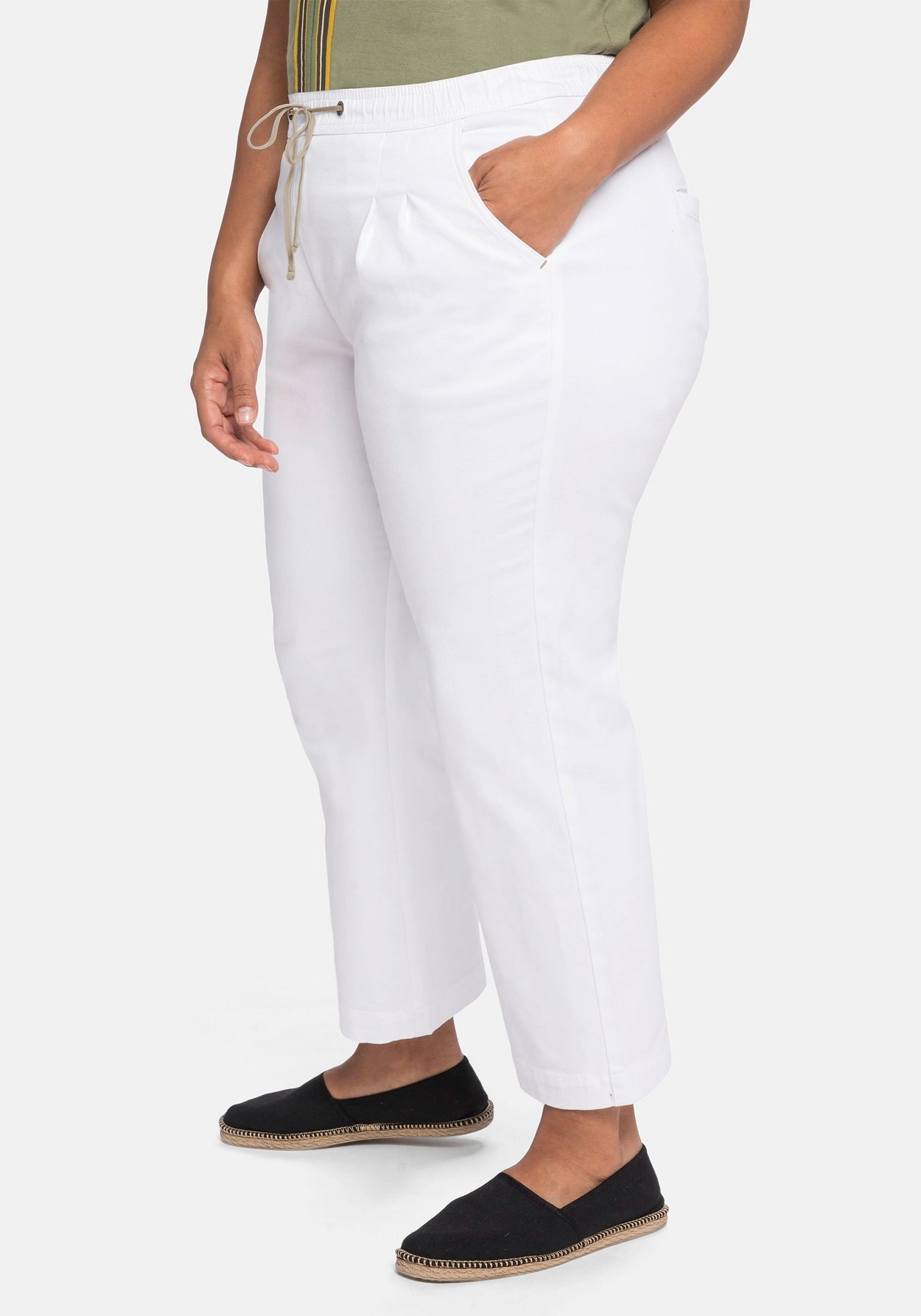 Sheego Stretch-Jeans »Joggpants mit dehnbarem Bund und Bindeband«
