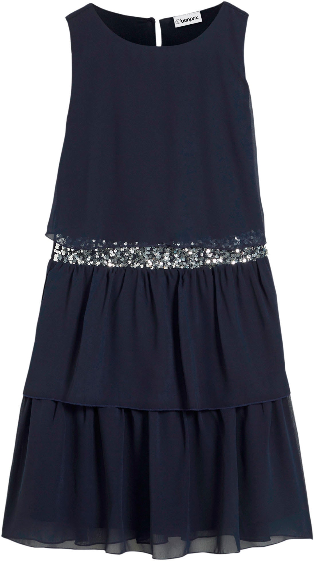 bonprix Chiffonkleid für festliche Anlässe, aus Polyester, Regular Fit