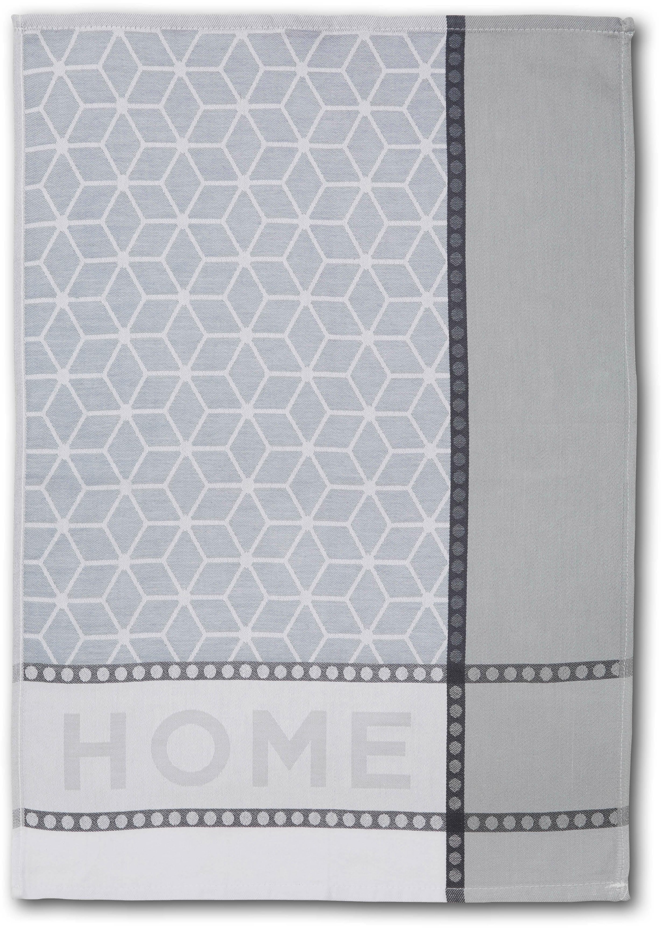 Dyckhoff Geschirrtuch »HOME / KITCHEN, Maße je Tuch ca. 50x70 cm«, (Set, 6 tlg.), mit zwei verschiedenen Motiven