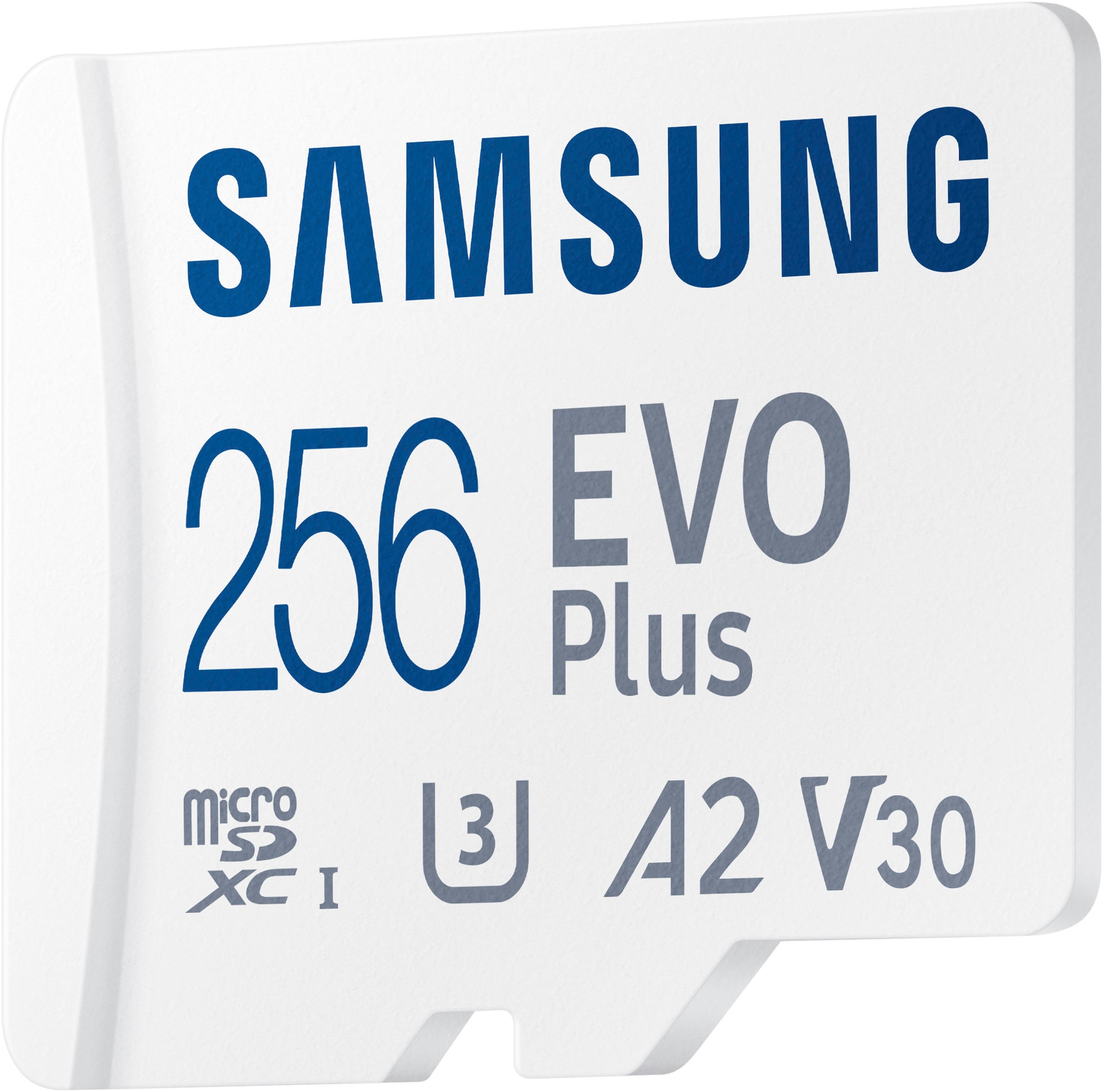 Samsung Speicherkarte »EVO Plus (2024) inkl. SD-Adapter« (256 GB Video Speed Class 30 (V30)/UHS Speed Class 3 (U3) 160 MB/s Lesegeschwindigkeit)