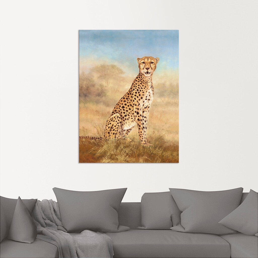 Artland Wandbild »Gepard Savanne«, Wildtiere, (1 St.)