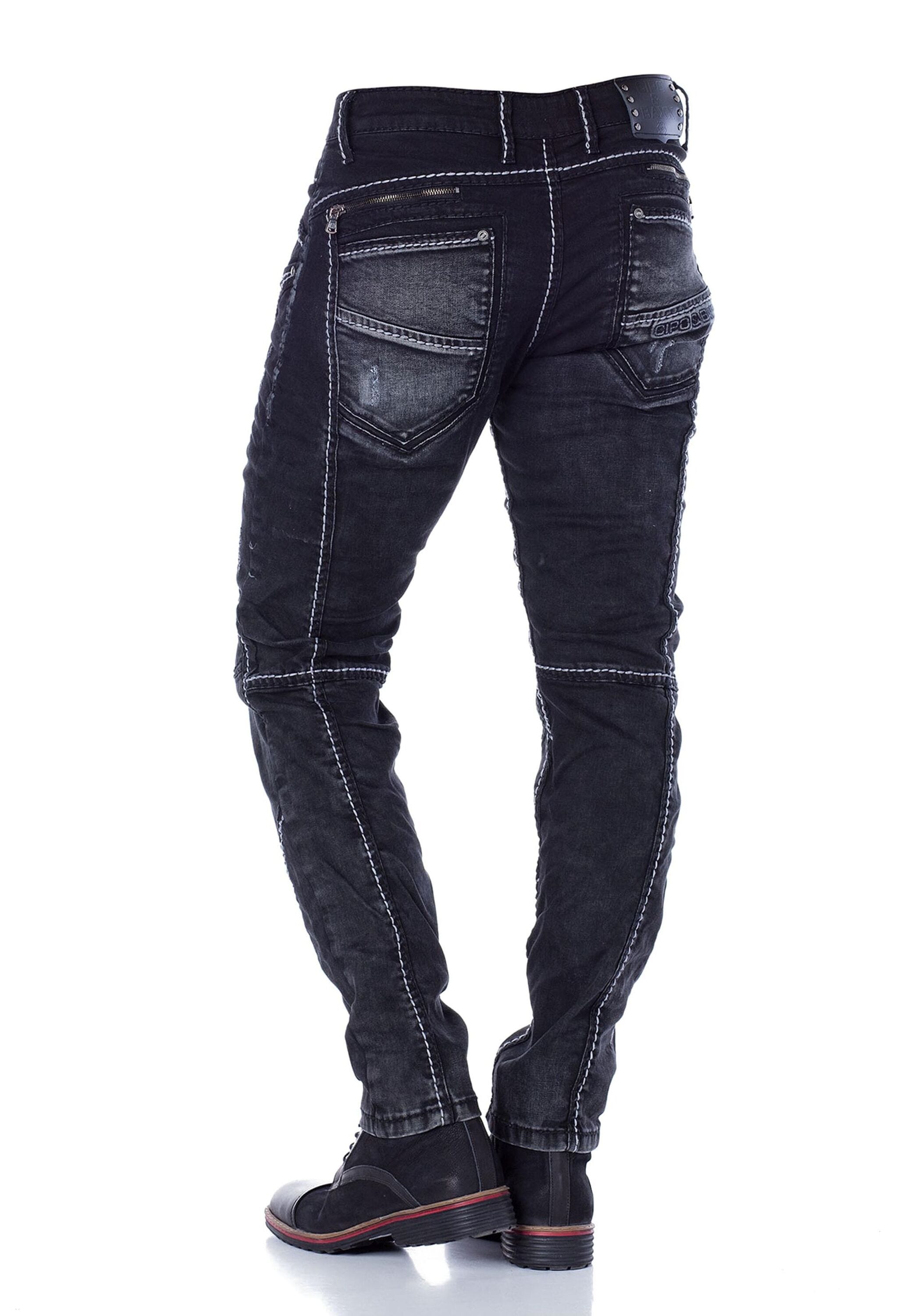Cipo & Baxx 5-Pocket-Jeans »Cipo & Baxx Jeans« mit extravaganten Teilungsnähten, CD288