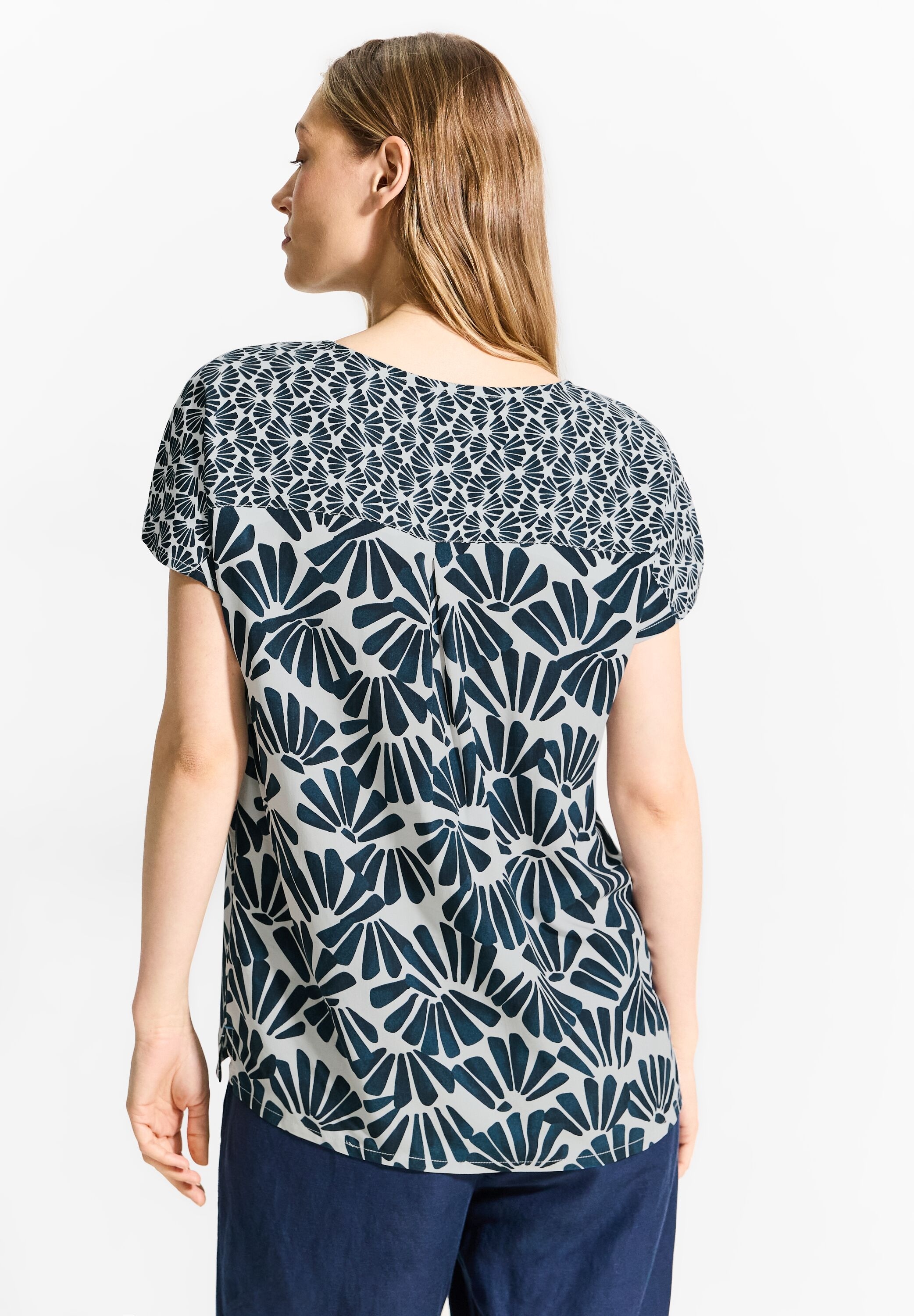 Cecil Kurzarmbluse, mit All-Over Print