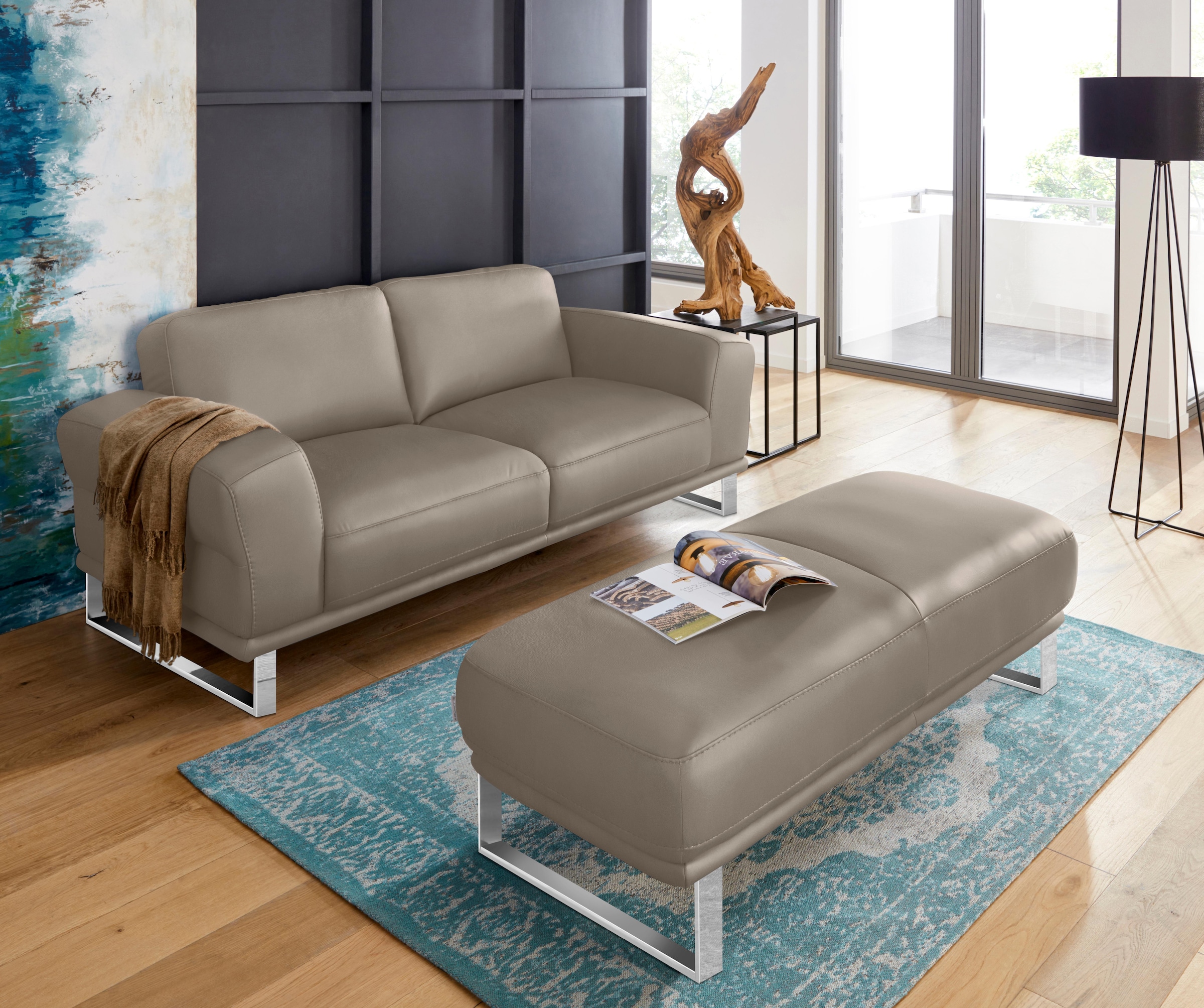 W.SCHILLIG 2-Sitzer »montanaa« mit Metallkufen in Chrom glänzend, Breite 192 cm