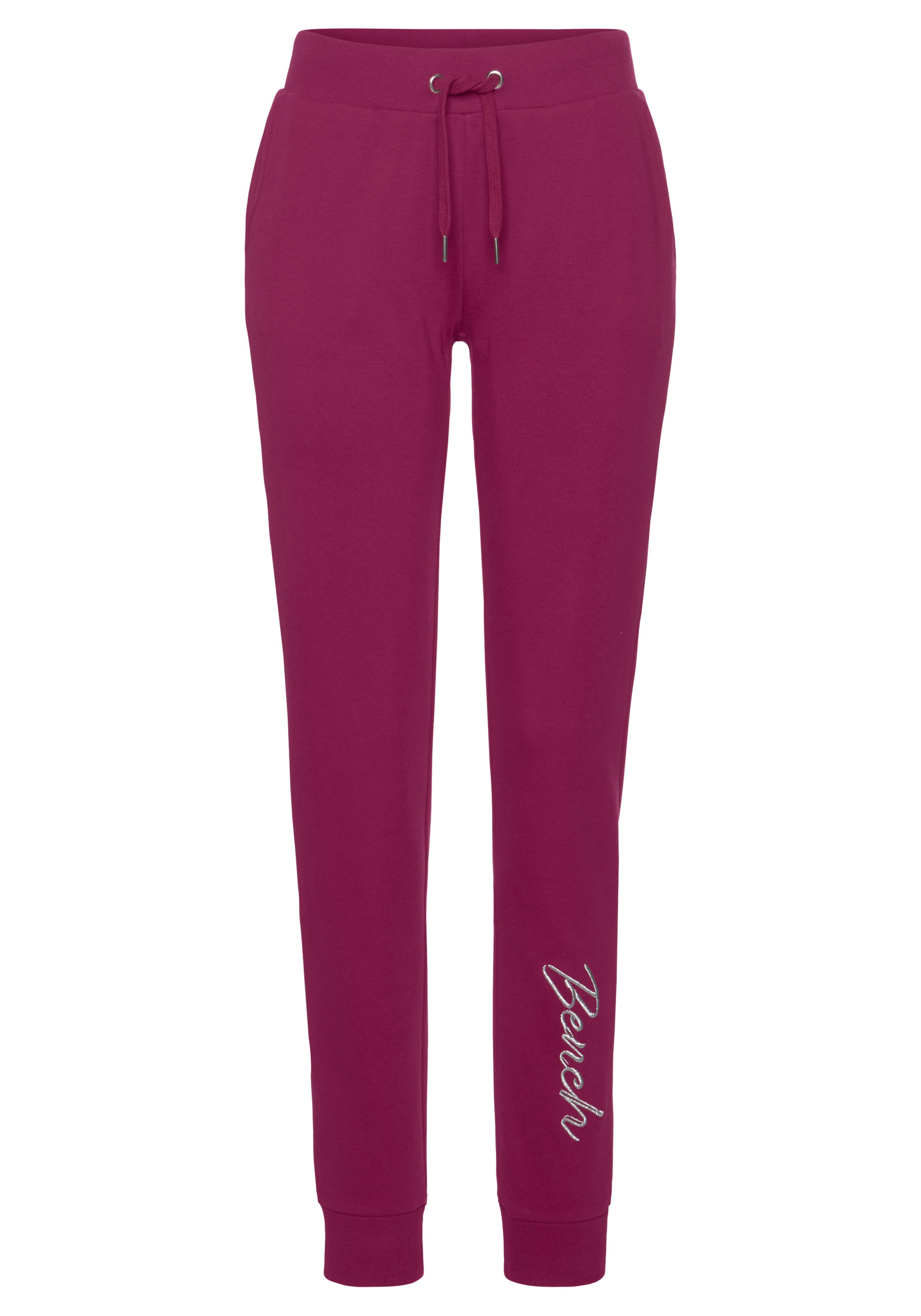 Bench. Loungewear Relaxhose, mit glänzender Logostickerei, Loungewear
