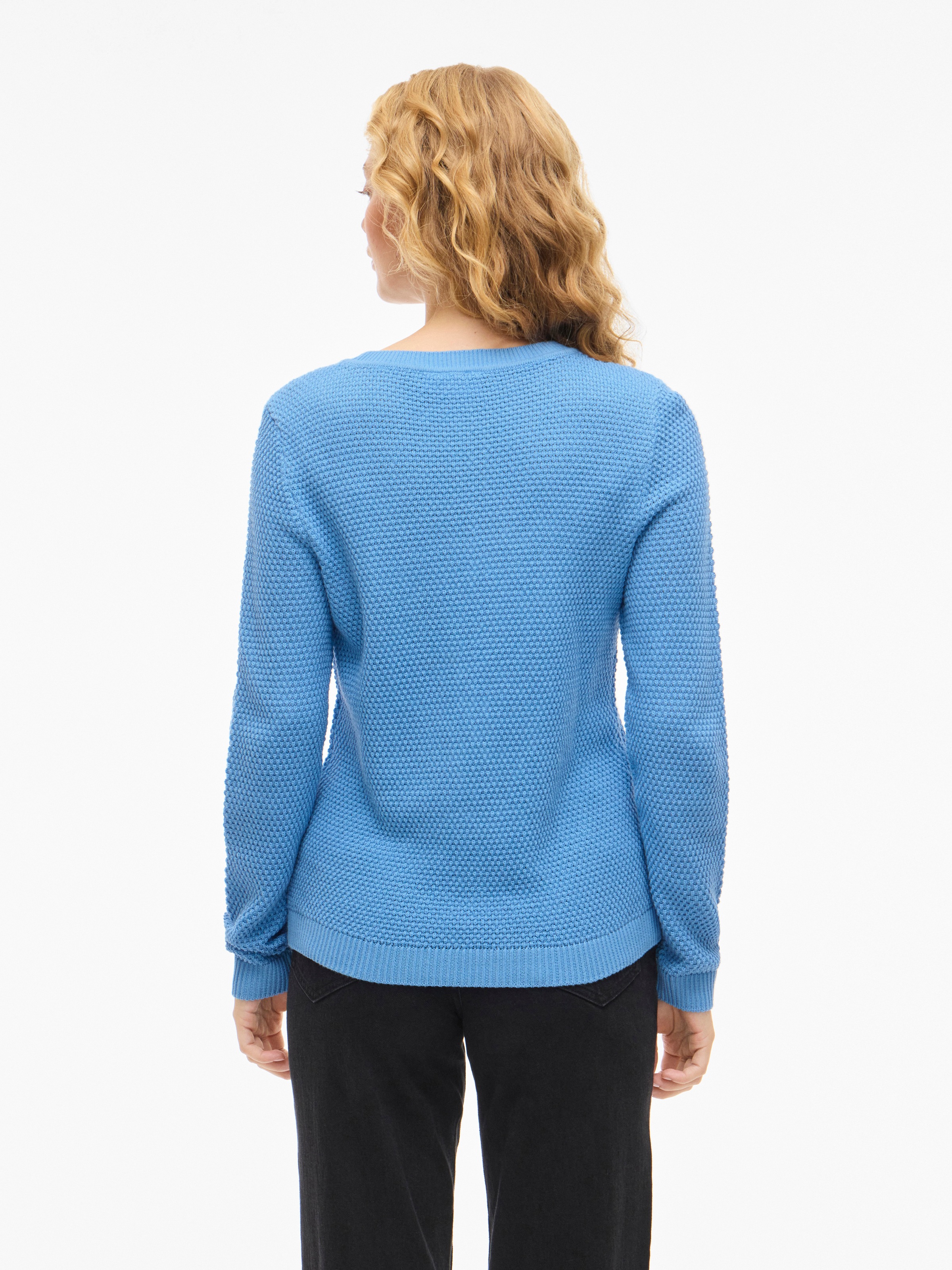 Vila Rundhalspullover »VIDALO O-NECK L/S KNIT TOP- NOOS« Baumwolle, regular fit