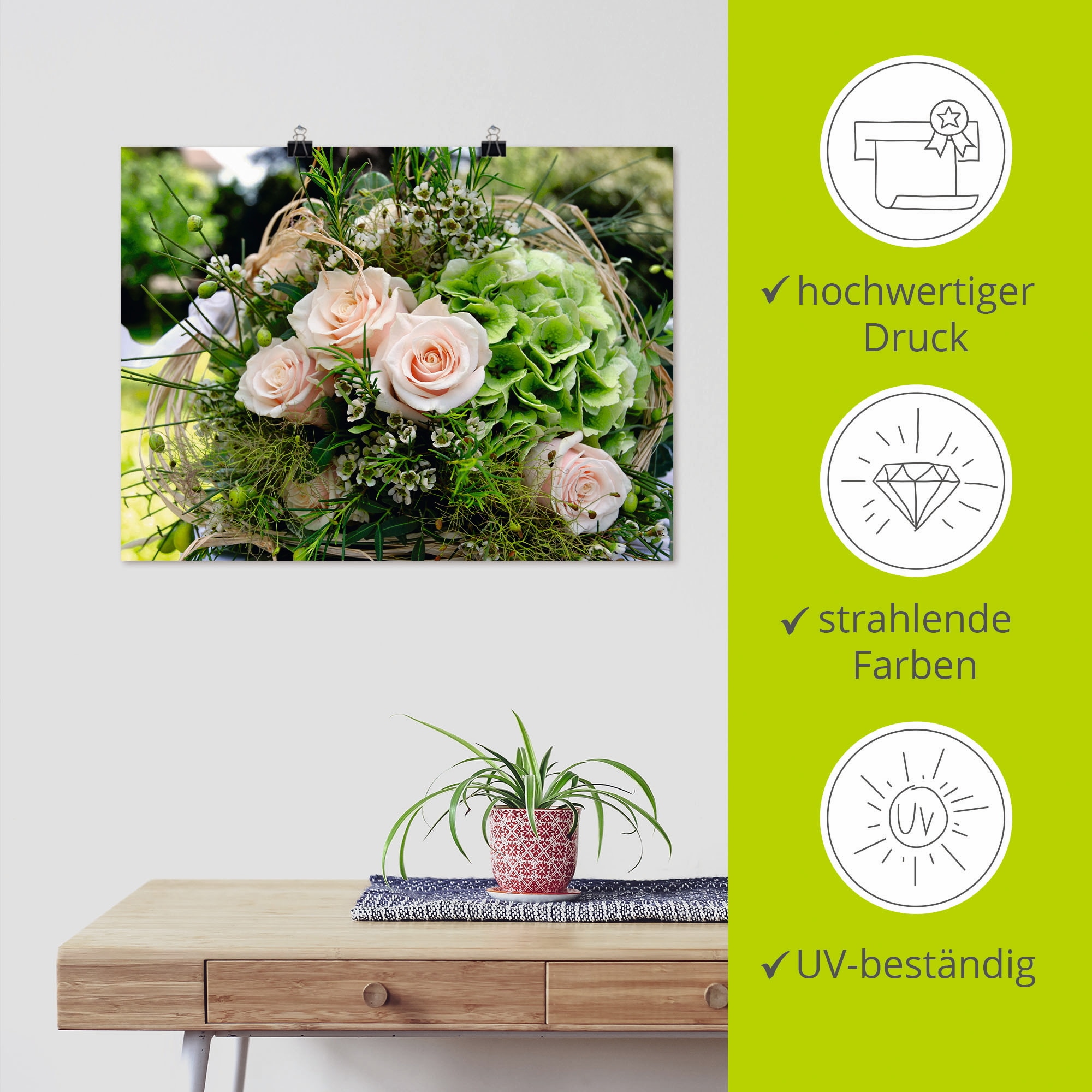 Artland Wandbild »Blumenstrauss« Blumen 1 Stk. tlg. als Leinwandbild, Poster in verschied. Größen