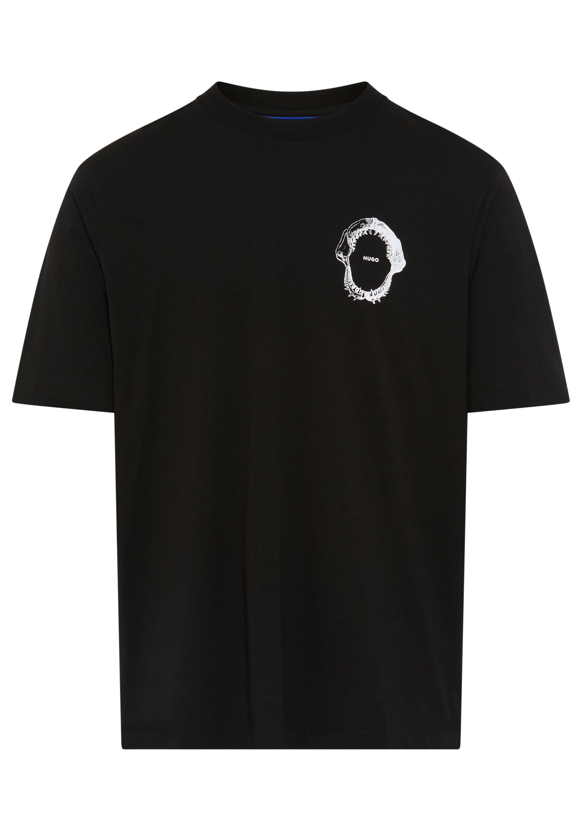 HUGO T-Shirt Regular Fit, Rückdruck, Rundhalsausschnitt