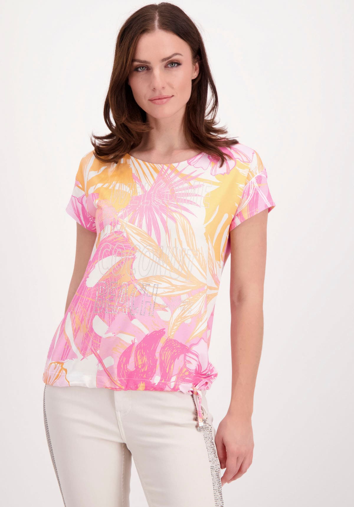 Monari Rundhalsshirt, mit Tropicalprint bei ♕ | Shirts