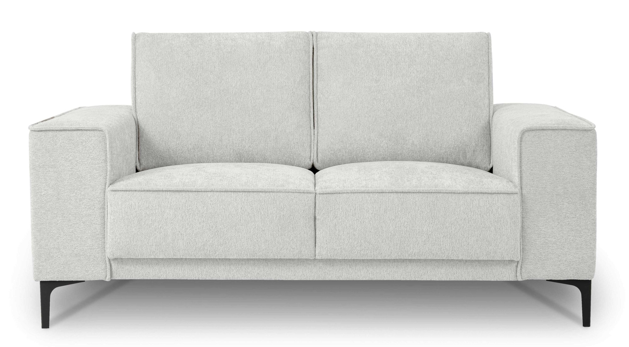 OTTO home 3-Sitzer »OLAND Bouclé, Sofa, B: 224 cm, Skandi-Design« 164 cm, Wellenunterfederung, Skandi-Design, Metallfüße