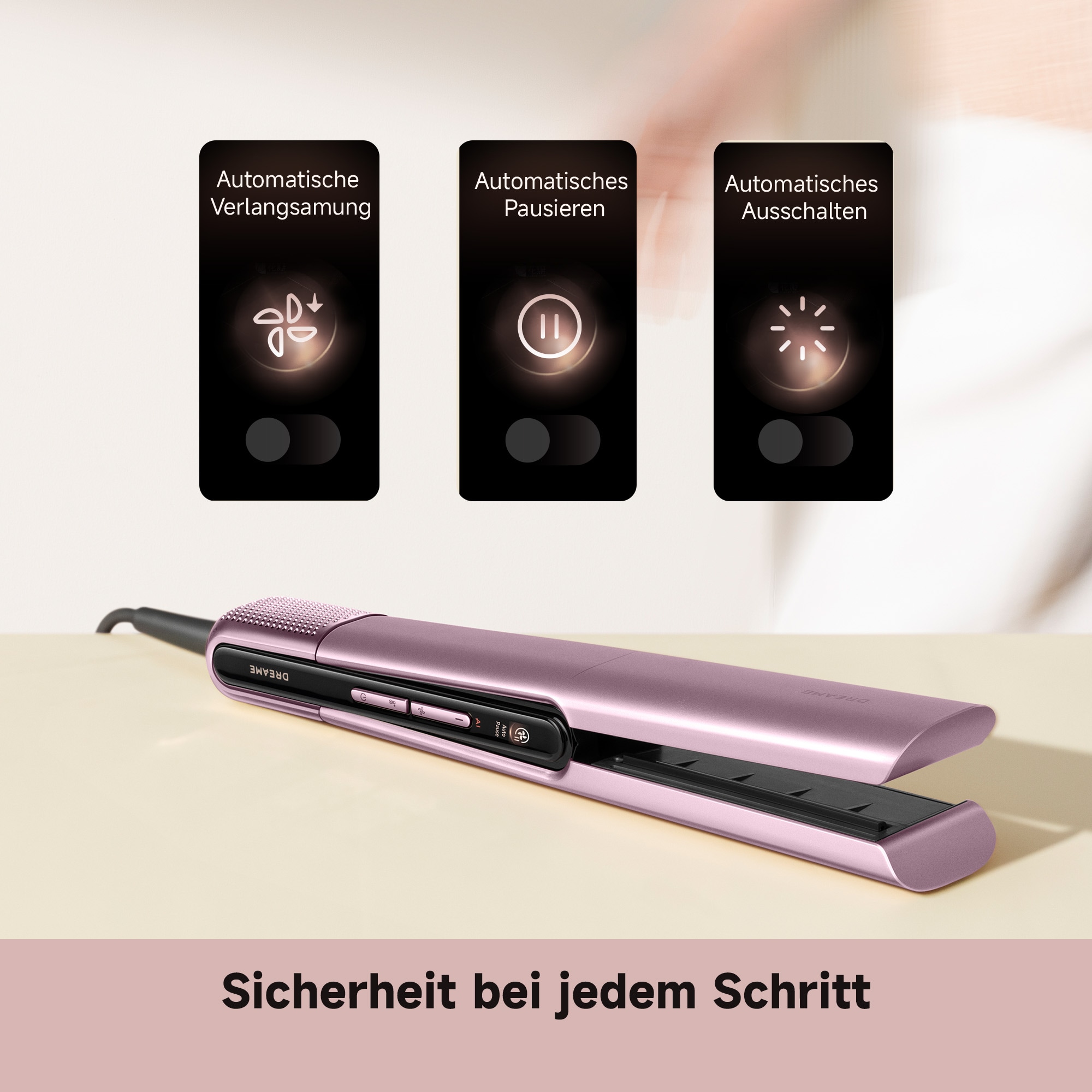 Dreame Glätteisen »Aero Straight Pro« Nassfunktion, Hitzeschutz, Ionen