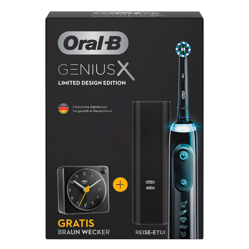 Oral B Elektrische Zahnbürste »Genius X«, 1 St. Aufsteckbürsten, Limited Design Edition