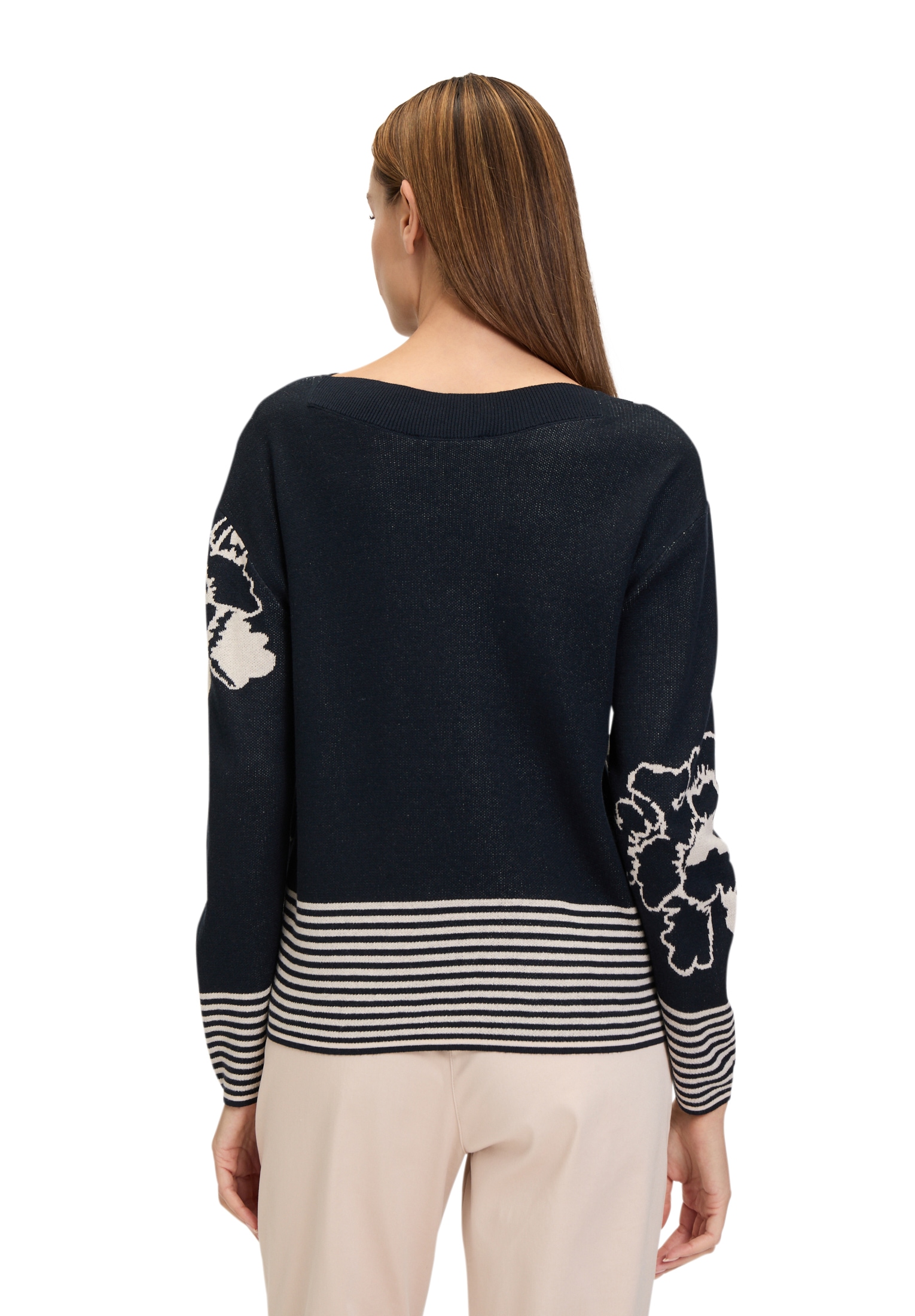 Betty Barclay Rundhalspullover »Feinstrickpullover mit Jacquard«