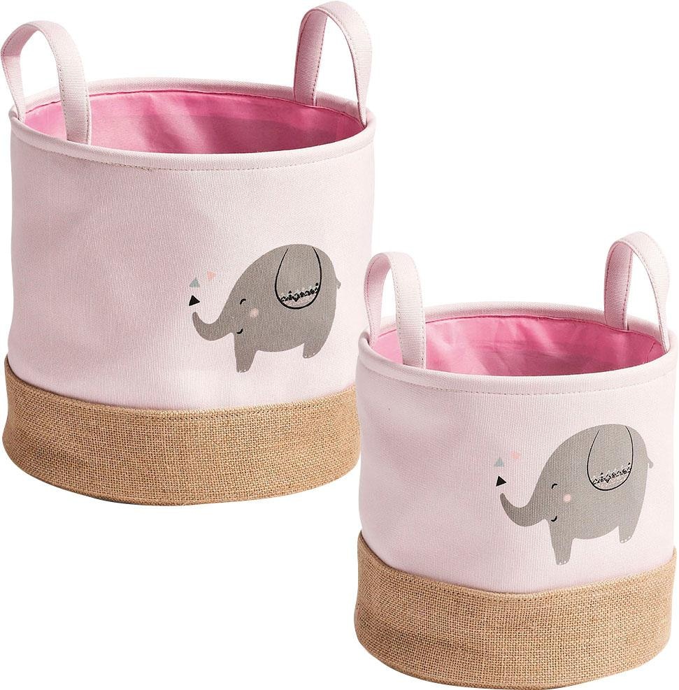 Aufbewahrungskorb »Elefant«, (Set, 2 St.)