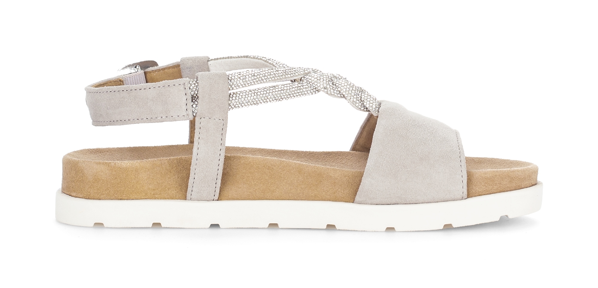Gabor Riemchensandale  Plateau, Sandalette, Sommerschuh mit funkelnden Strasssteichen