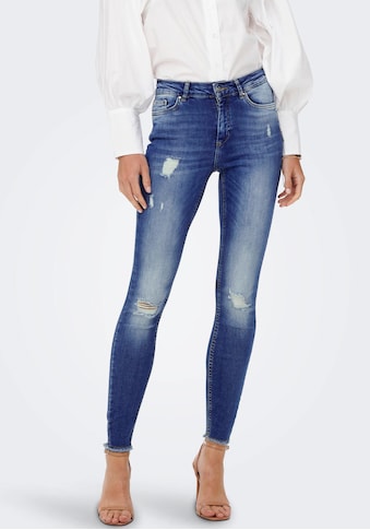 Only Skinny-fit-Jeans »ONLBLUSH MID SK DEST ANK RAW« kaufen