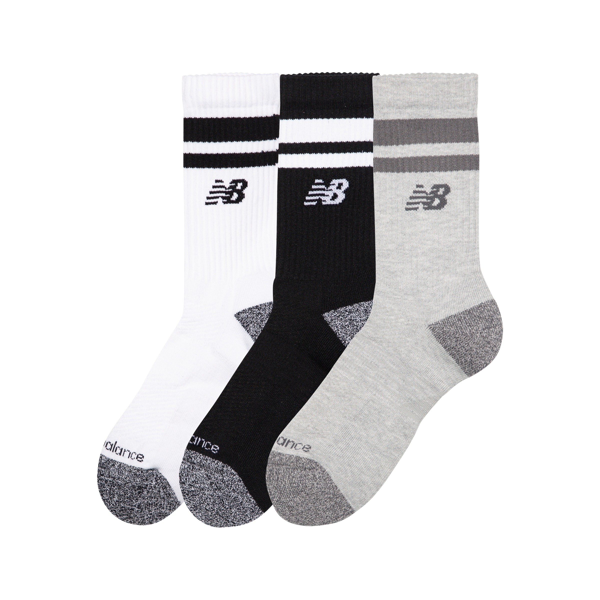 New Balance Sportsocken 3 Paar tlg. für Jugendliche, leichtes Material, geripptes Design