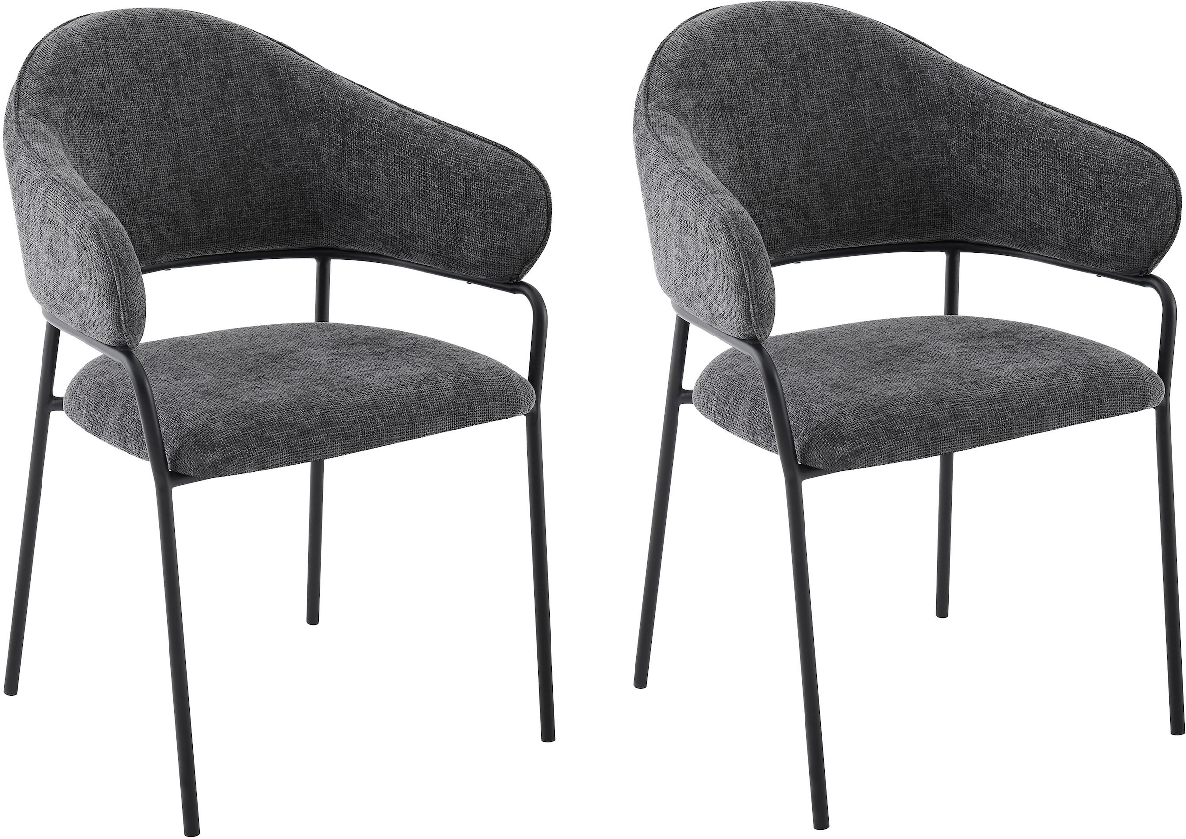 byLIVING Esszimmerstuhl »Curve« (Set) 2 Stk.moderner Stoff Stuhl mit gemütlichem Sitzkomfort, verschiedene Farben.