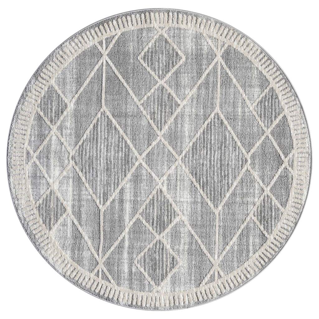 Carpet City Teppich »FLAIR178«, rund, 11 mm Höhe, Kurzflor-Teppich, Skandi-Stil, Wohnzimmer