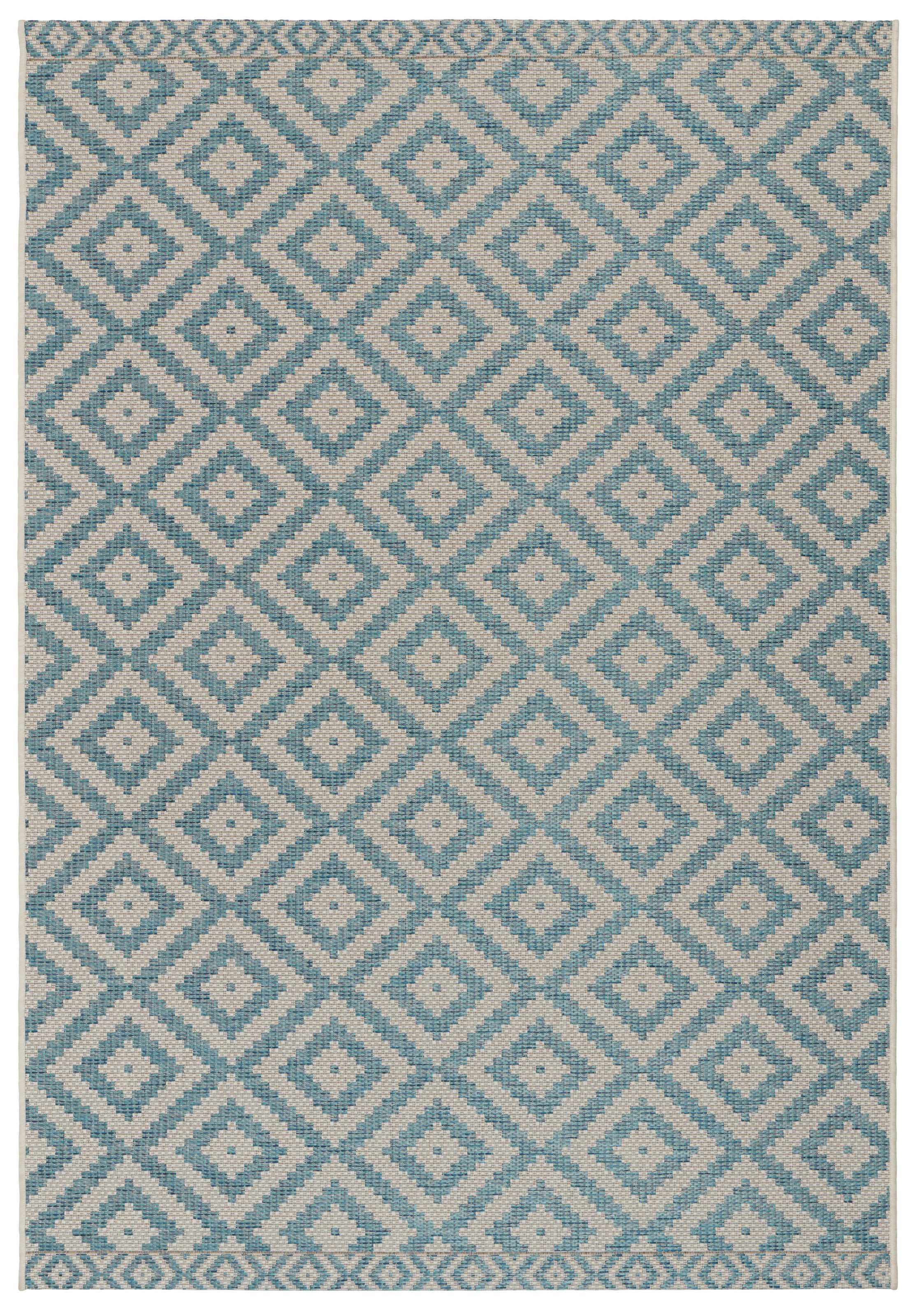 freundin Home Collection Teppich »Summer«, Outdoor Rauten Flachgewebe rechteckig, Pflegeleicht, Design, In-und geeignet