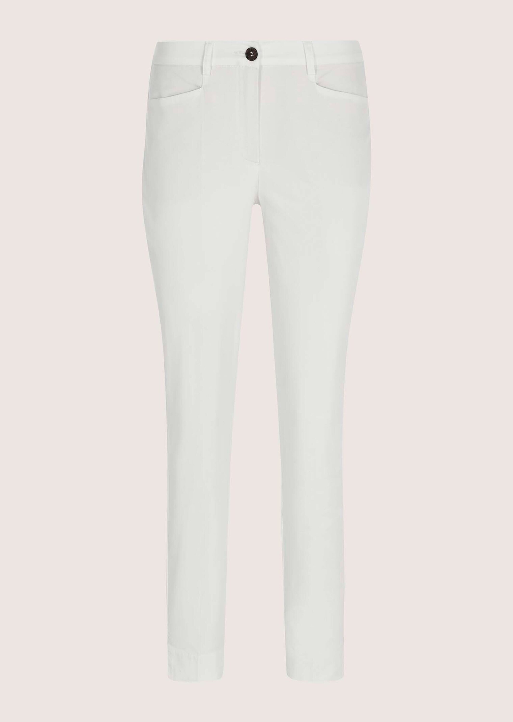 MADELEINE Chinohose »Chinohose Jerseyhose mit Formbund«  leicht gepeachte Oberfläche