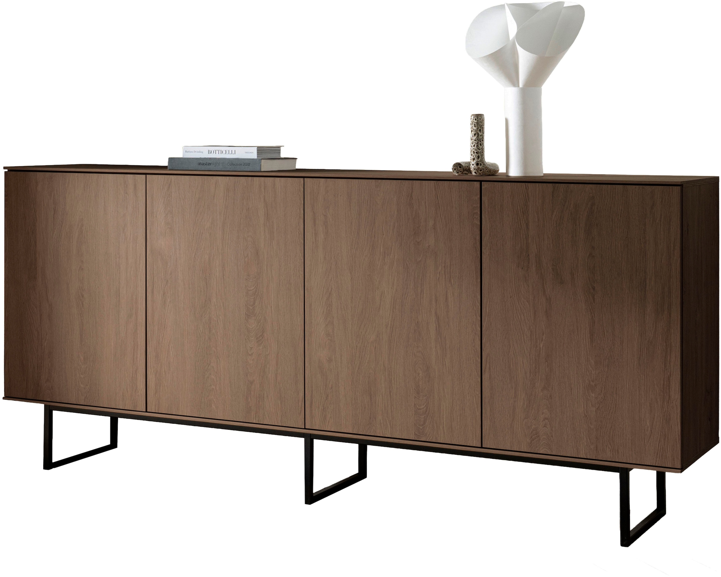 Home affaire Sideboard »Lund, moderner Schrank, Kommode mit Kufengestell« optisch dünner Oberboden, hochwertige Optik, ausreichend Stauraum