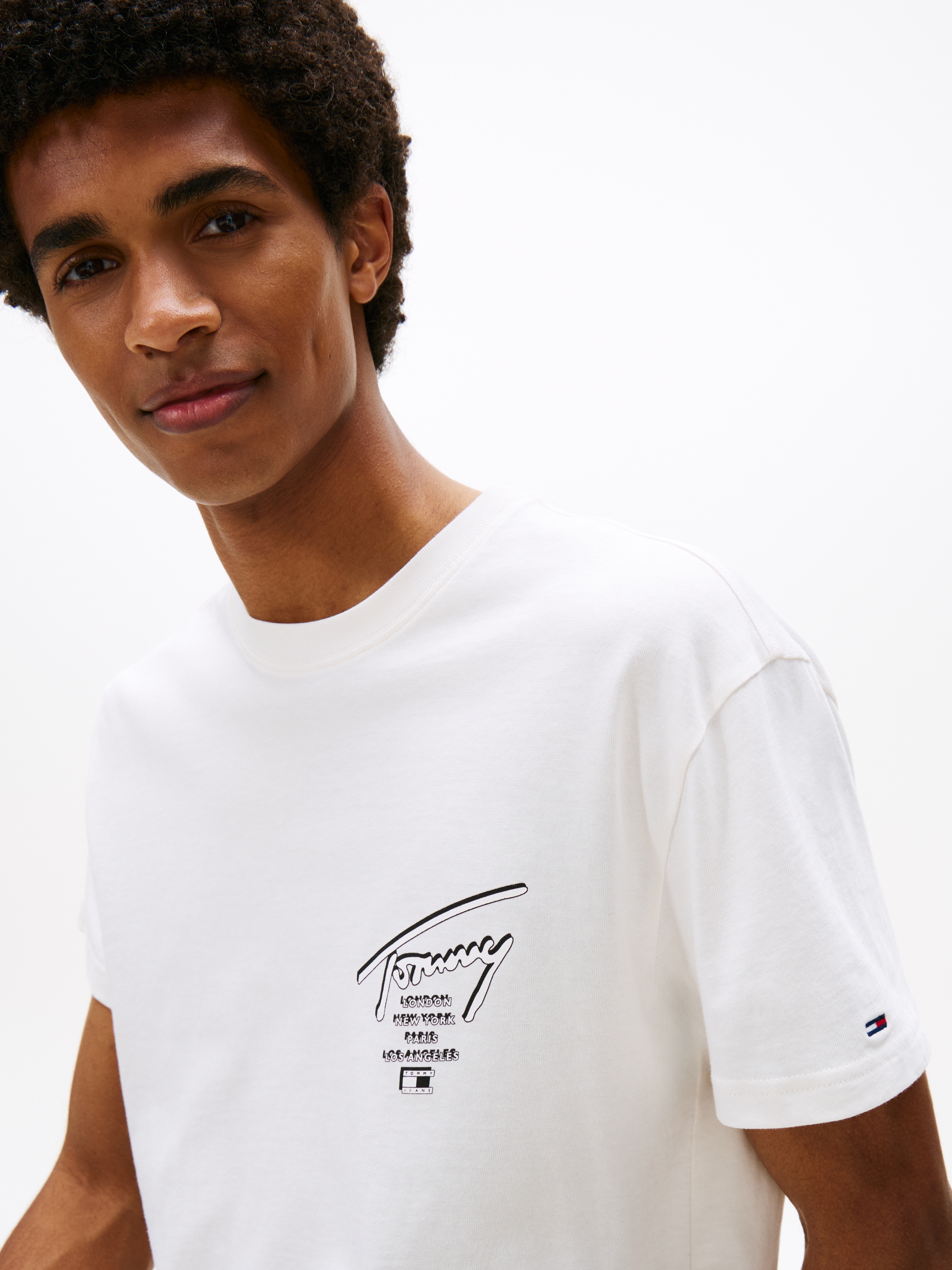 Tommy Jeans T-Shirt »TJM SIGN CITY TEE EXT«, Rundhals, regular fit, großer Rückenprint