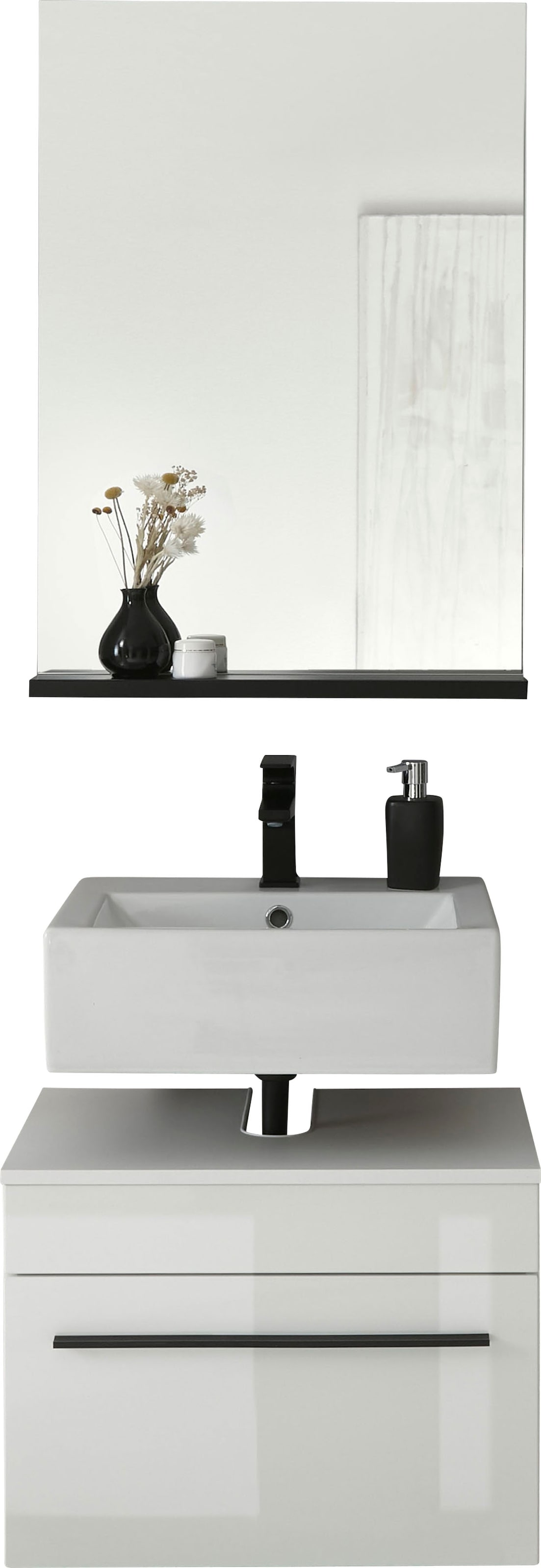 Home affaire Badmöbel-Set »Cantara, Bad im modernen Design, 2-teiliges Badezimmer« Set, 2 Stk. tlg.